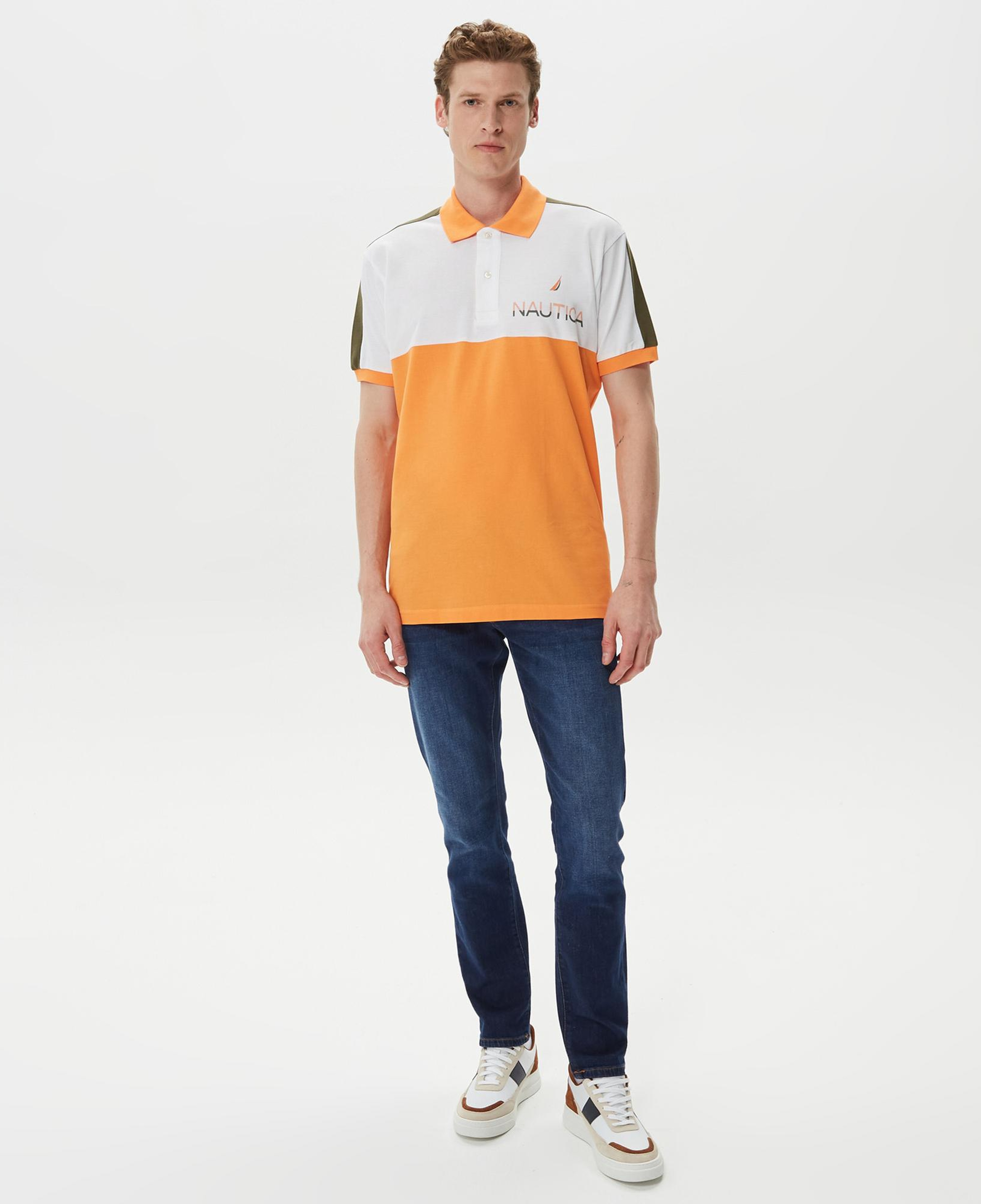 Nautica Erkek Turuncu Classic Fit Kısa Kollu Polo Yaka T-Shirt