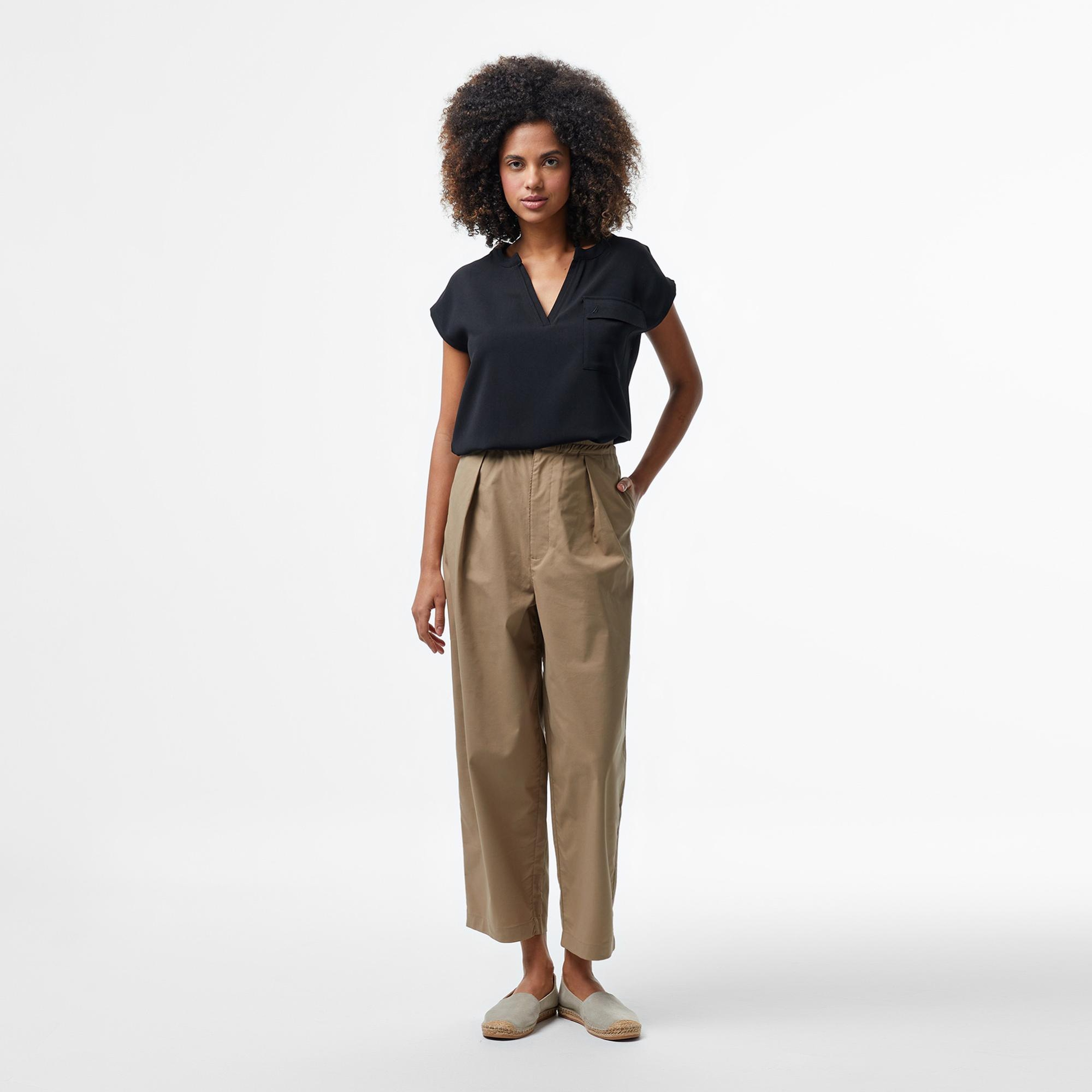 Nautica Kadın Siyah Relaxed Fit Gömlek