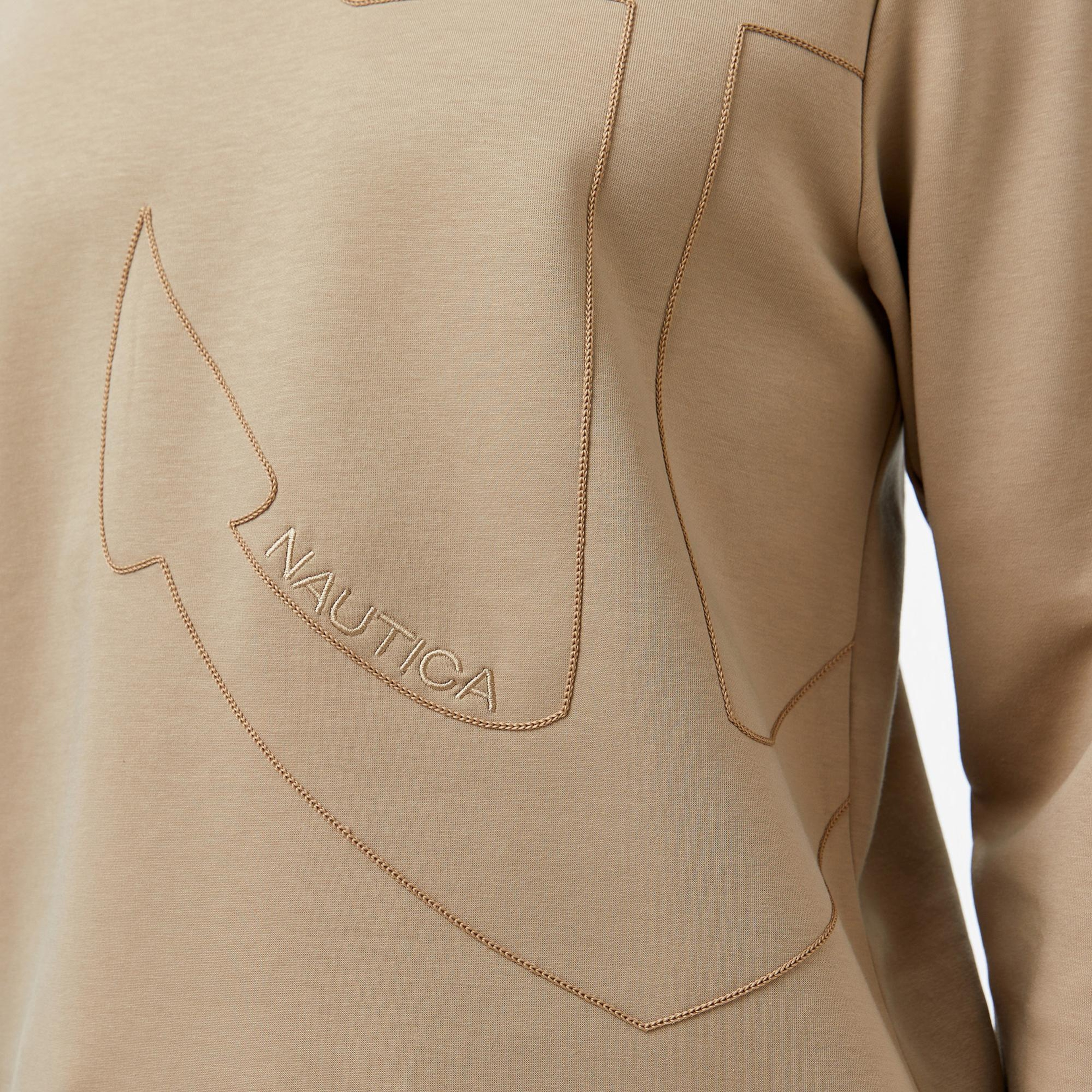Nautica Erkek Bej Regular Fit Sweatshirt