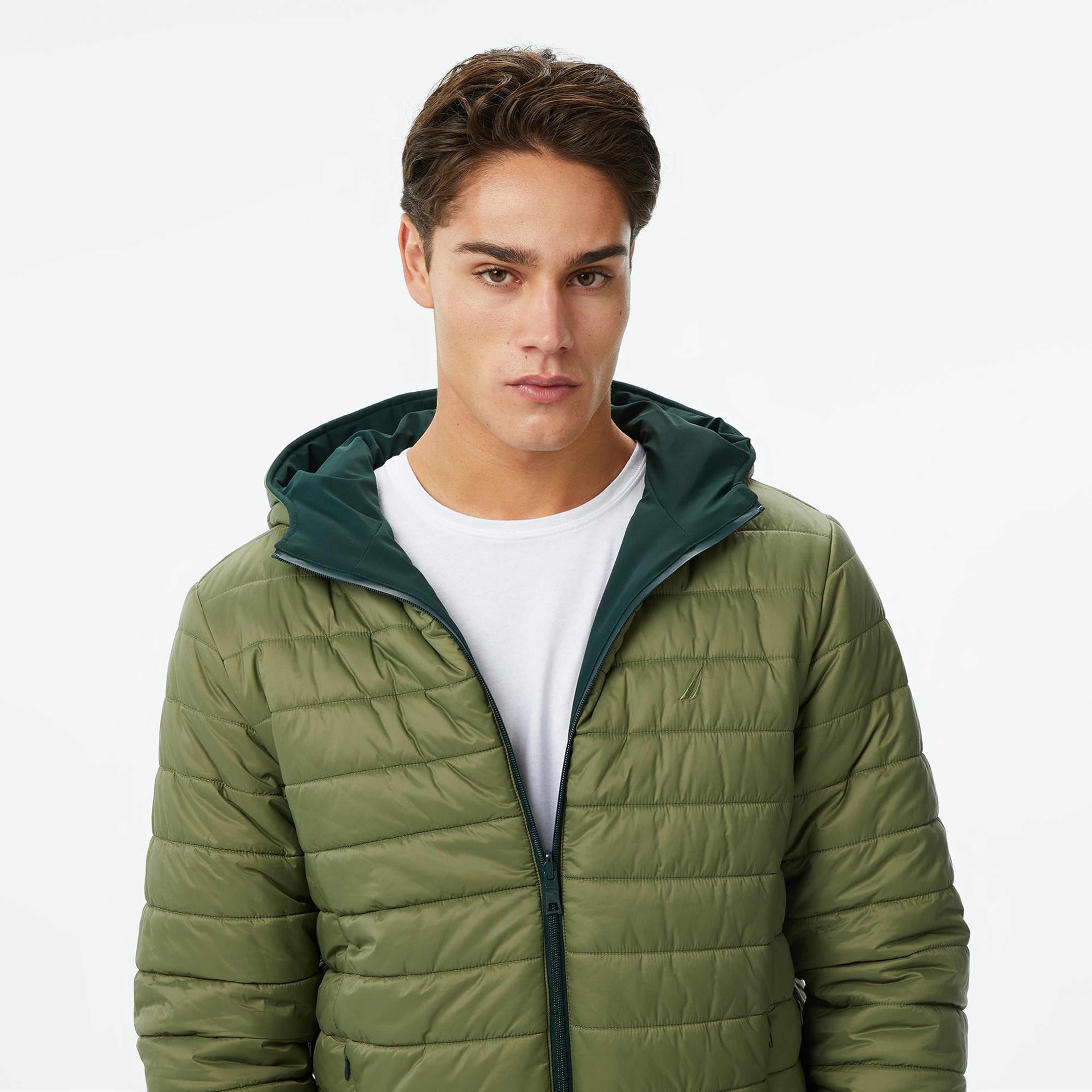 Nautica Erkek Yeşil Regular Fit Çift Taraflı Mont