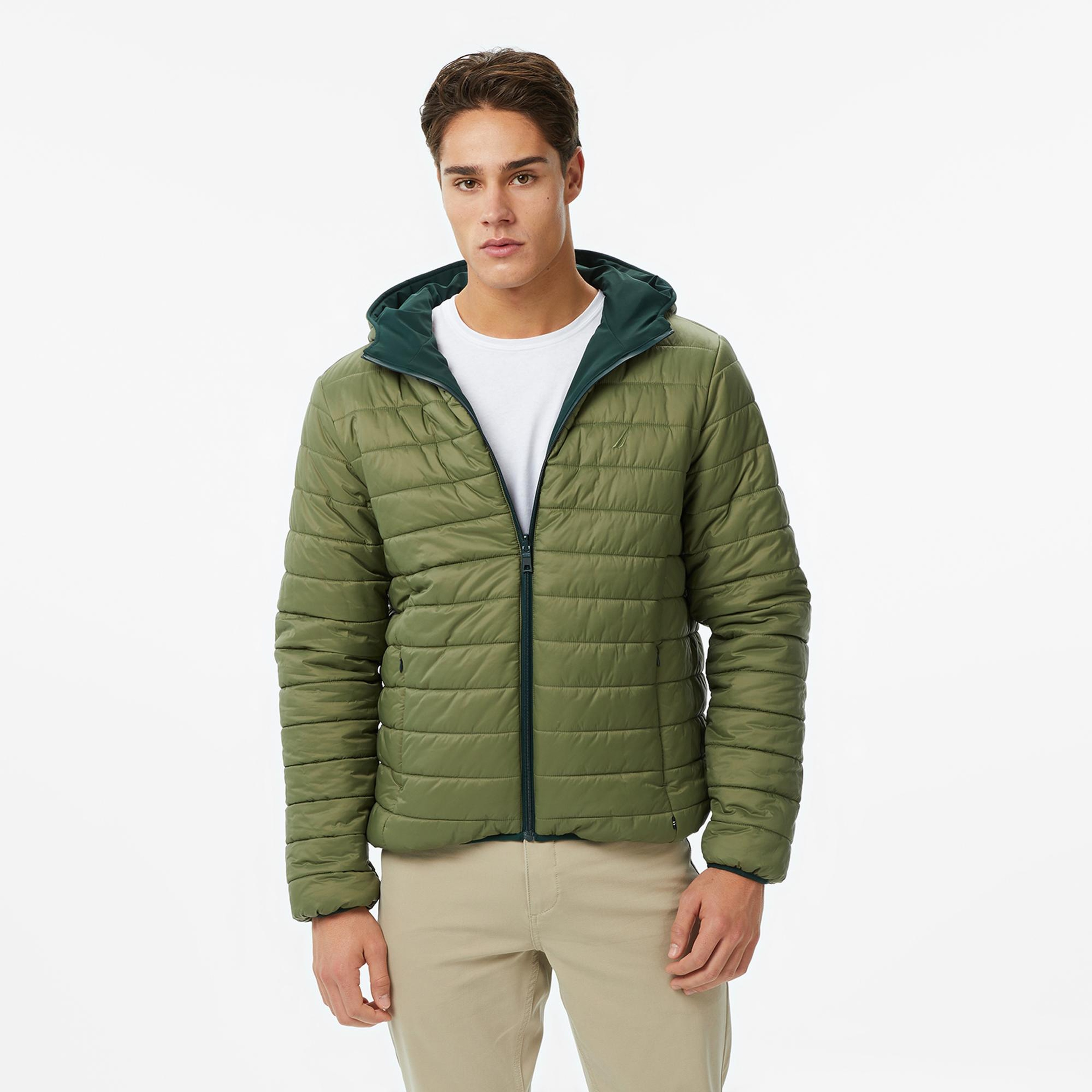 Nautica Erkek Yeşil Regular Fit Çift Taraflı Mont