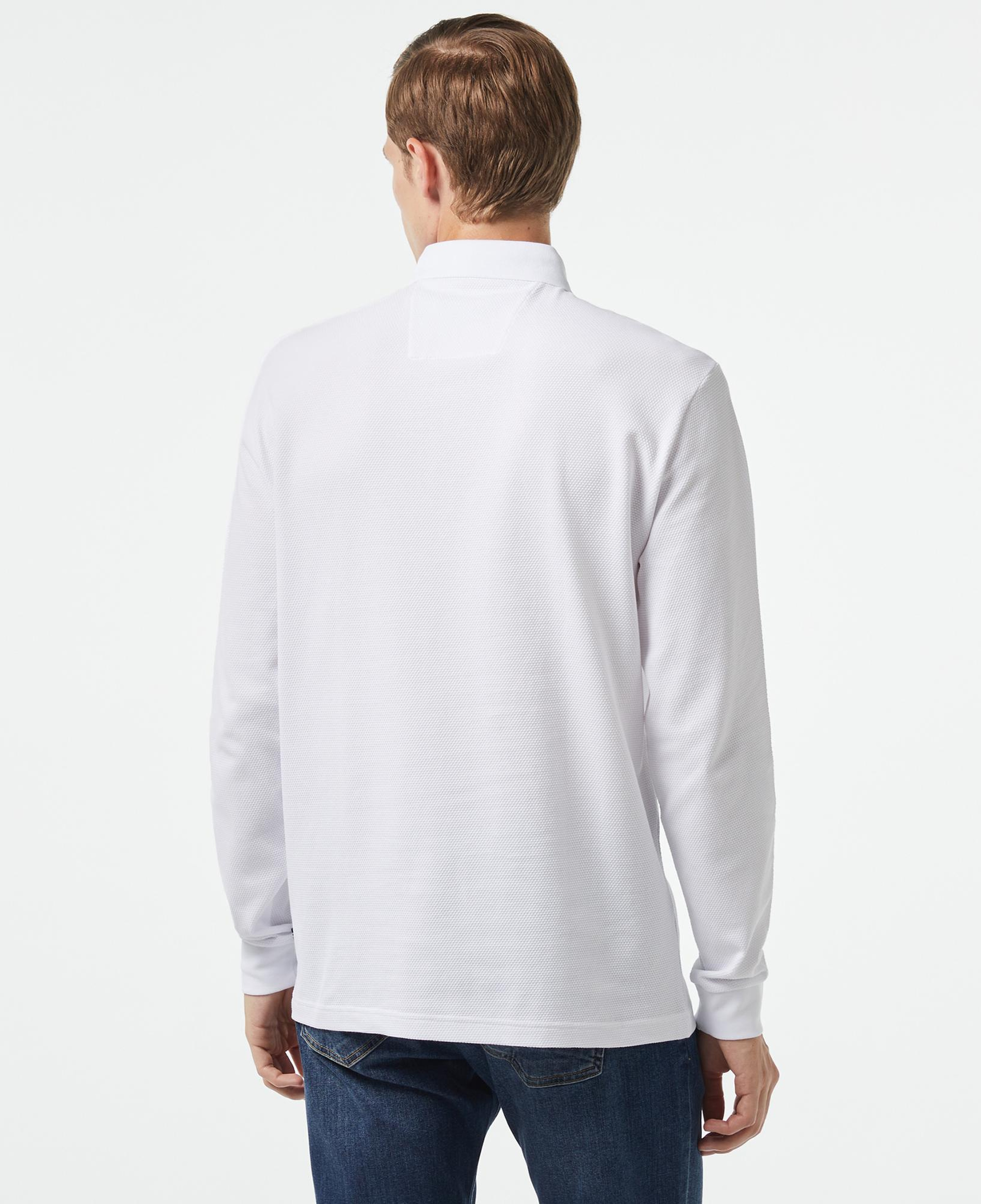 Nautica Erkek Beyaz Slim Fit Uzun Kollu Polo Yaka T-Shirt