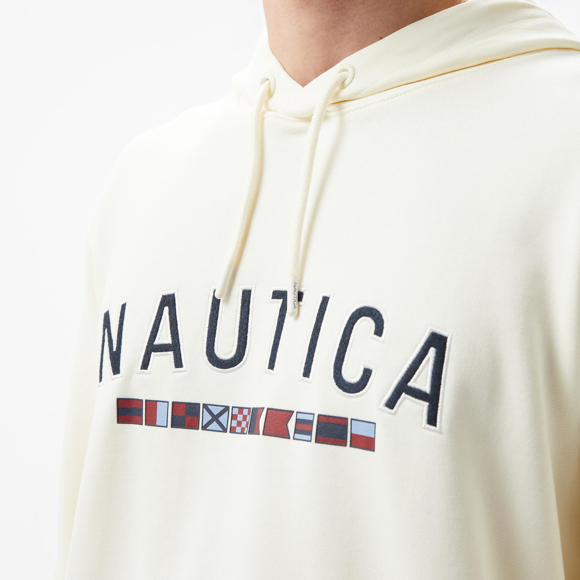 Nautica Erkek Beyaz Regular Fit Sweatshirt