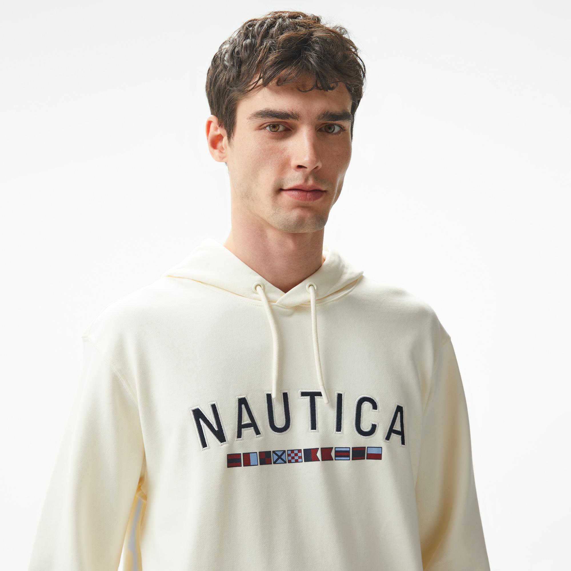Nautica Erkek Beyaz Regular Fit Sweatshirt