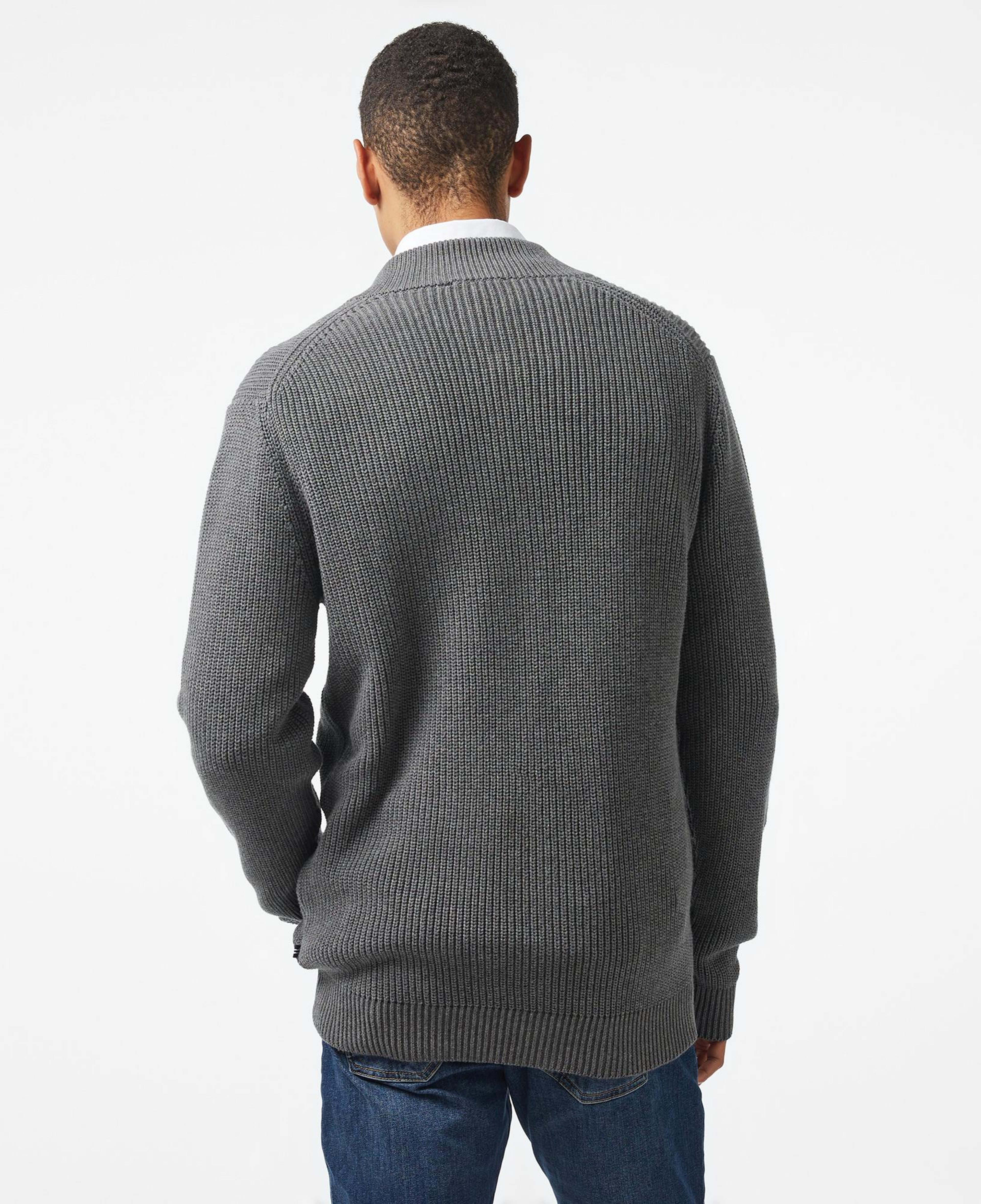 Nautica Erkek Gri Regular Fit Triko Hırka