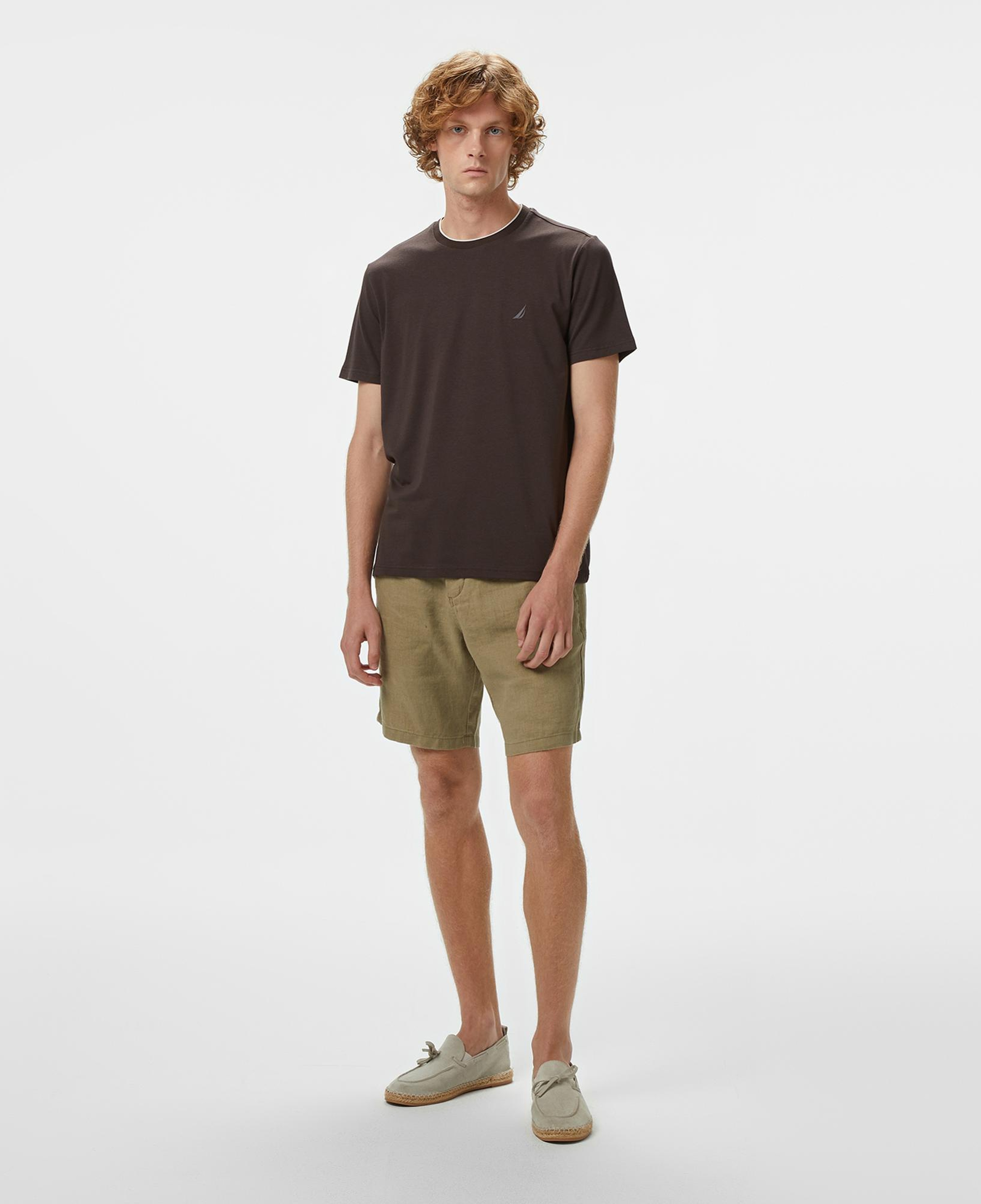 Nautica Erkek Kahverengi Regular Fit T-Shirt