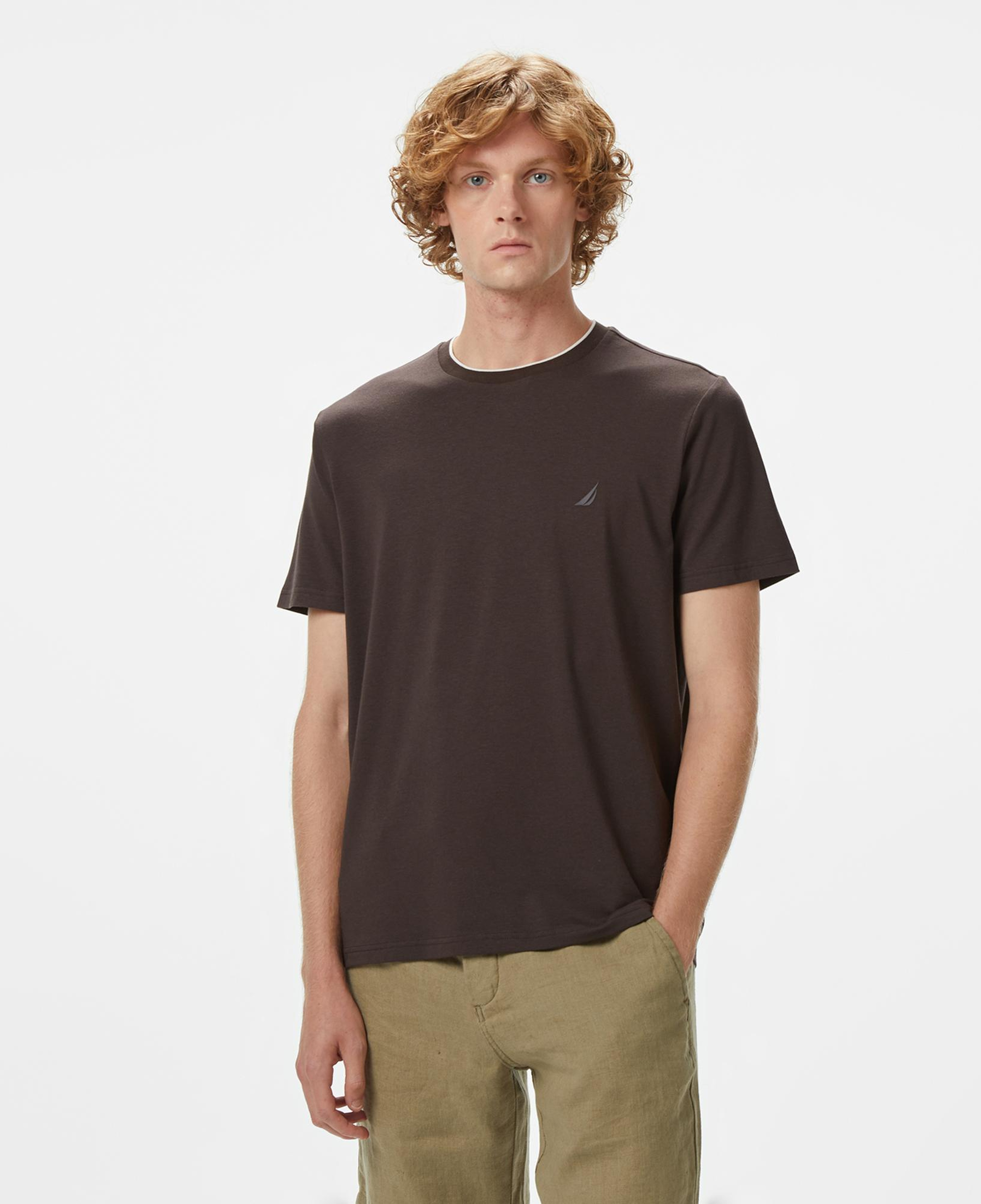 Nautica Erkek Kahverengi Regular Fit T-Shirt