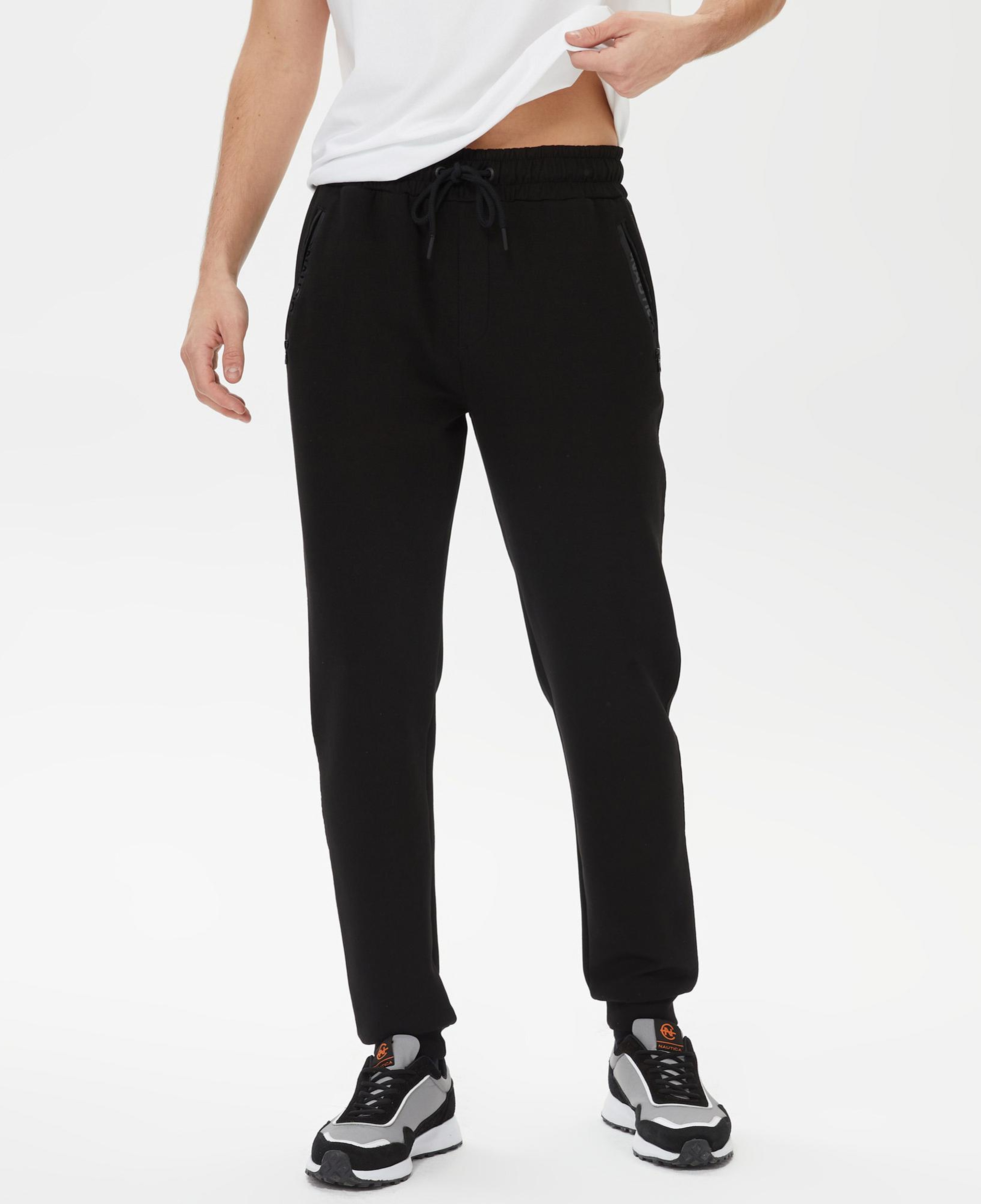 Nautica Erkek Siyah Standart Fit Eşofman Altı