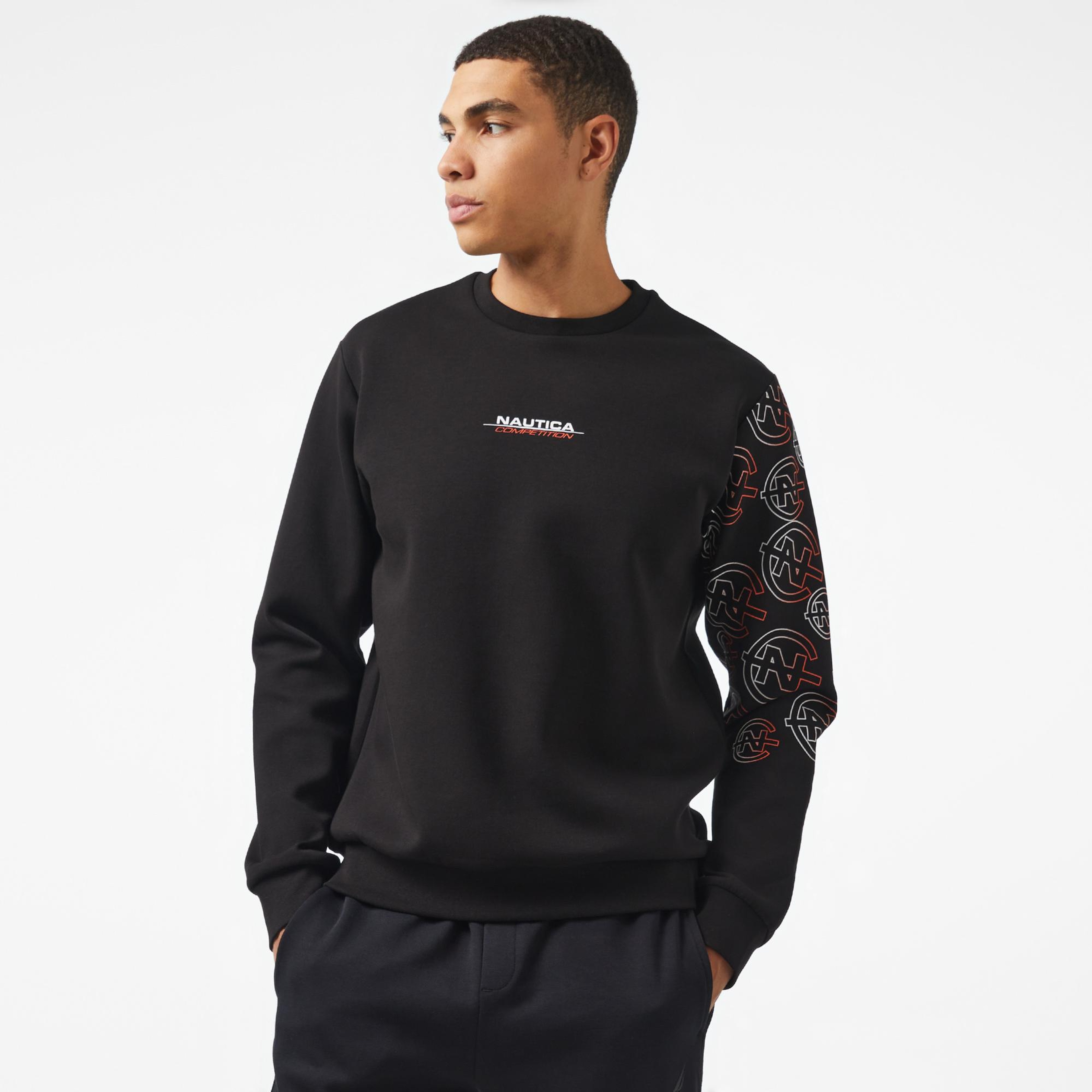 Nautica Erkek Siyah Regular Fit Sweatshirt