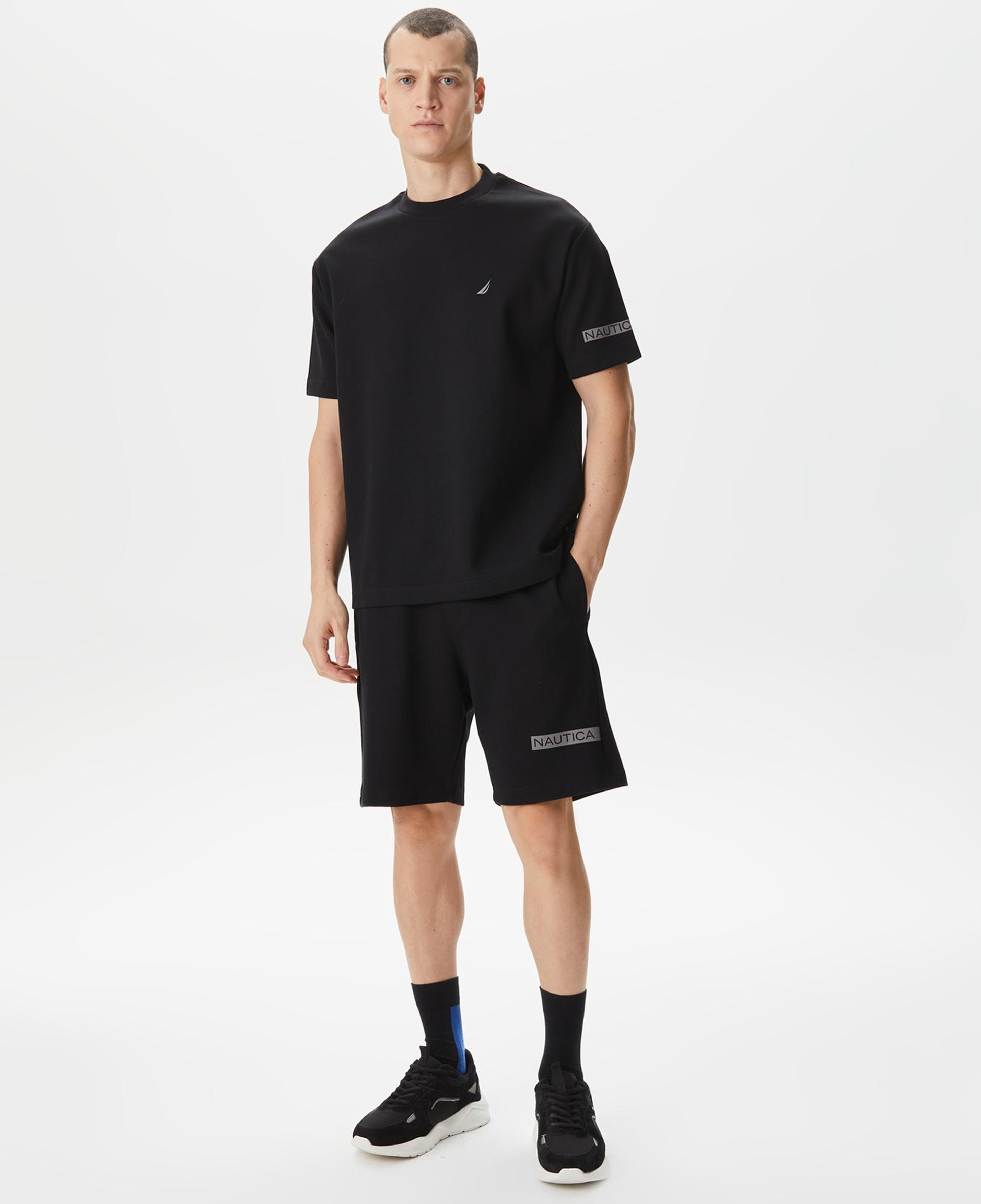 Nautica Erkek Siyah Oversize T-Shirt