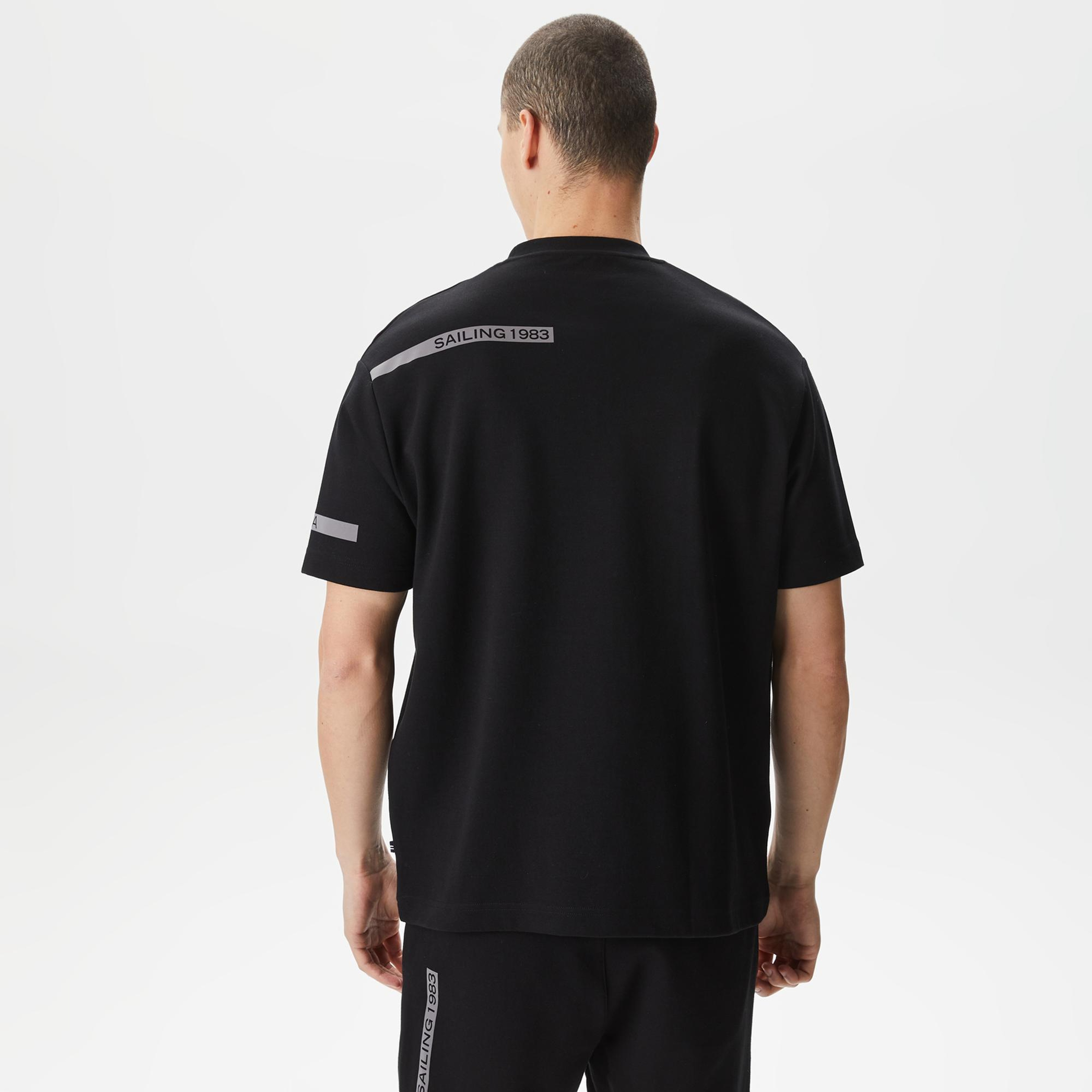 Nautica Erkek Siyah Oversize T-Shirt