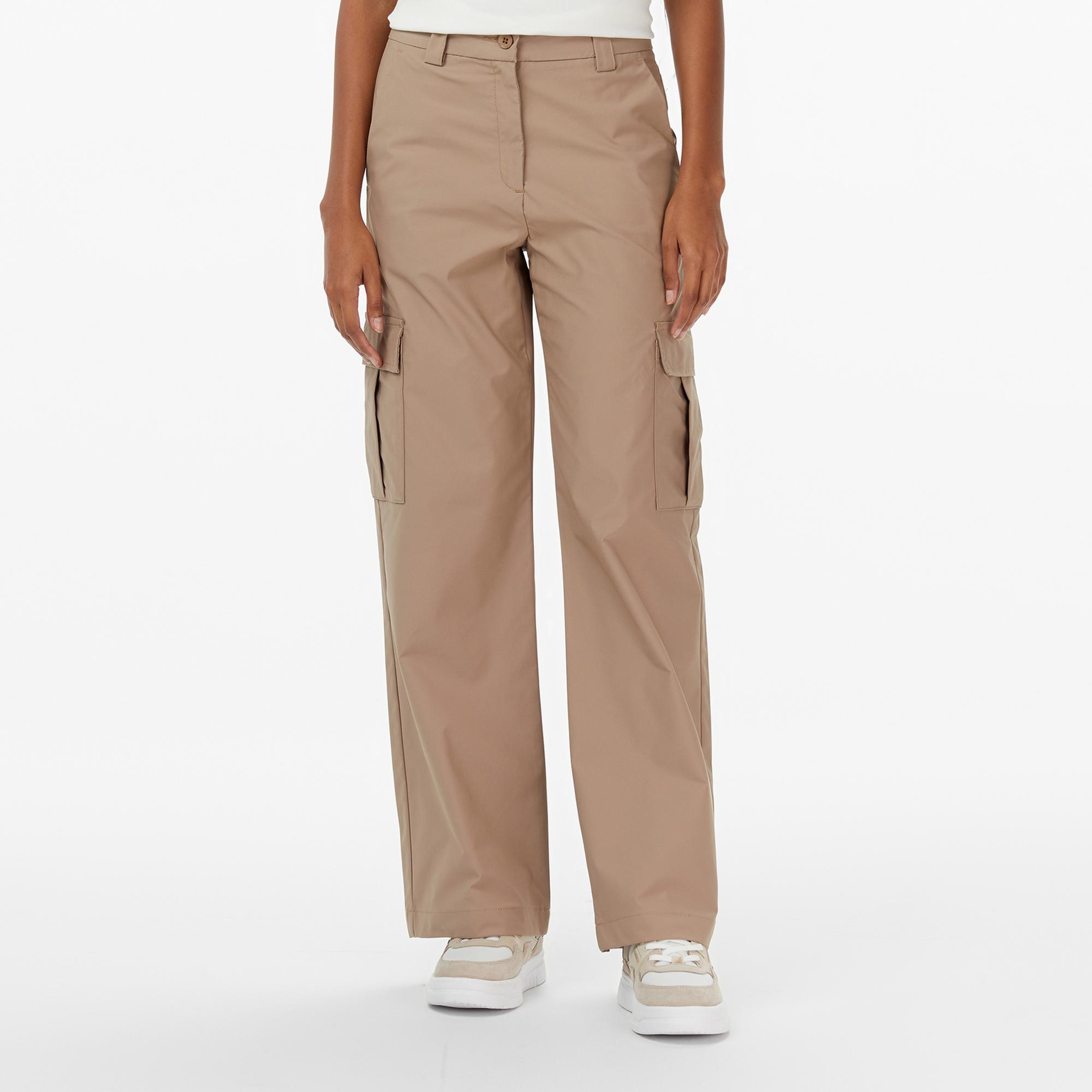 Nautica Kadın Bej Straight Fit Pantolon