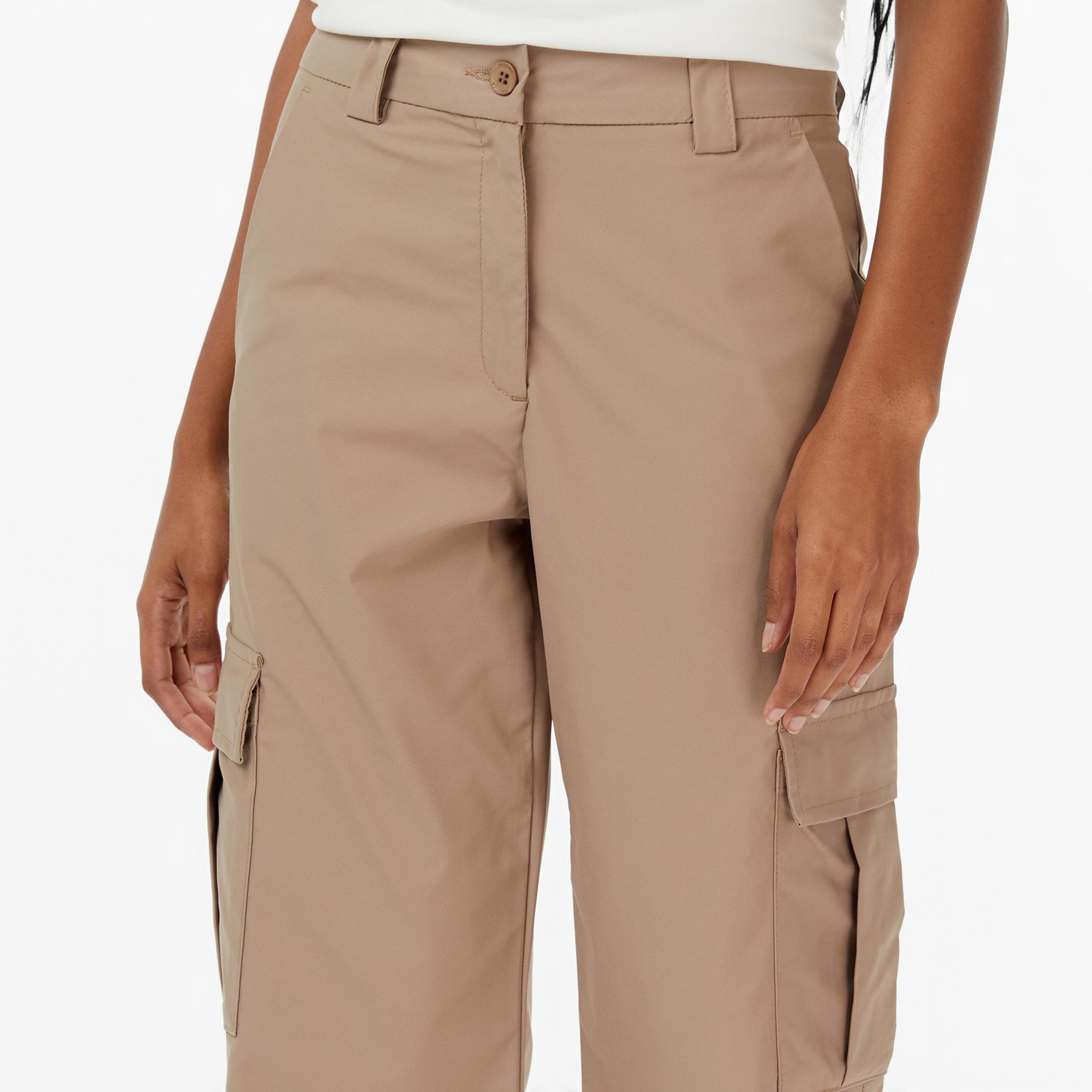 Nautica Kadın Bej Straight Fit Pantolon