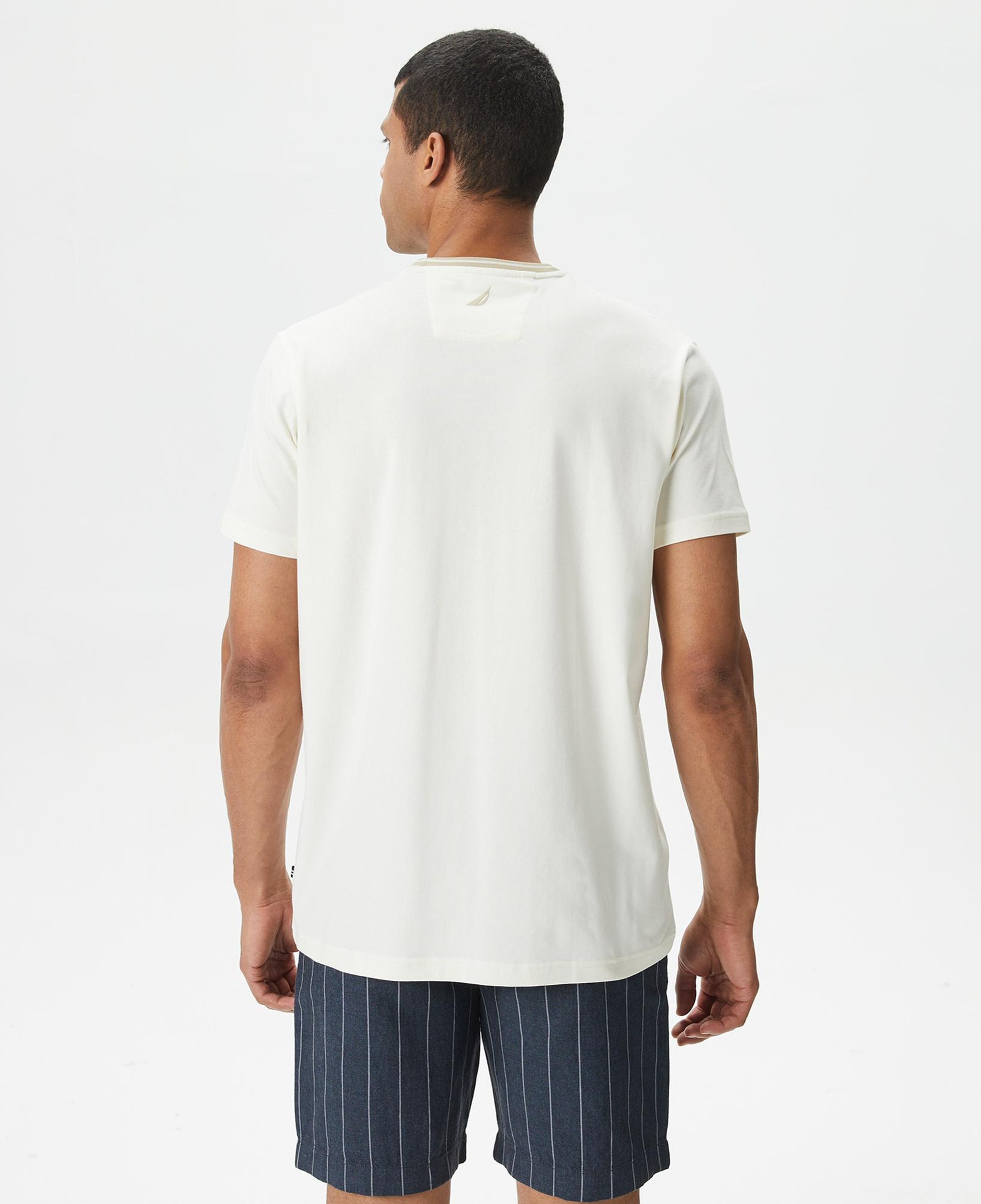 Nautica Erkek Beyaz Standart Fit T-Shirt