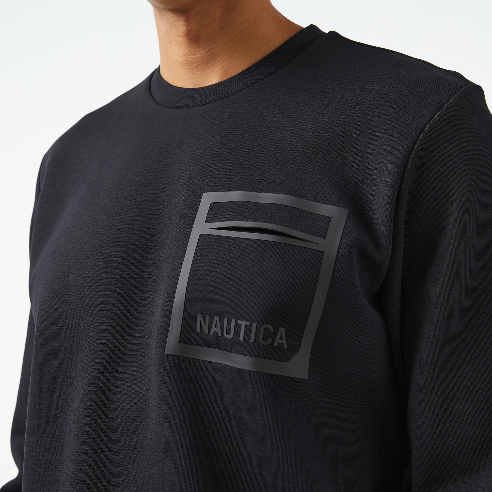 Nautica Erkek Siyah Regular Fit Sweatshirt