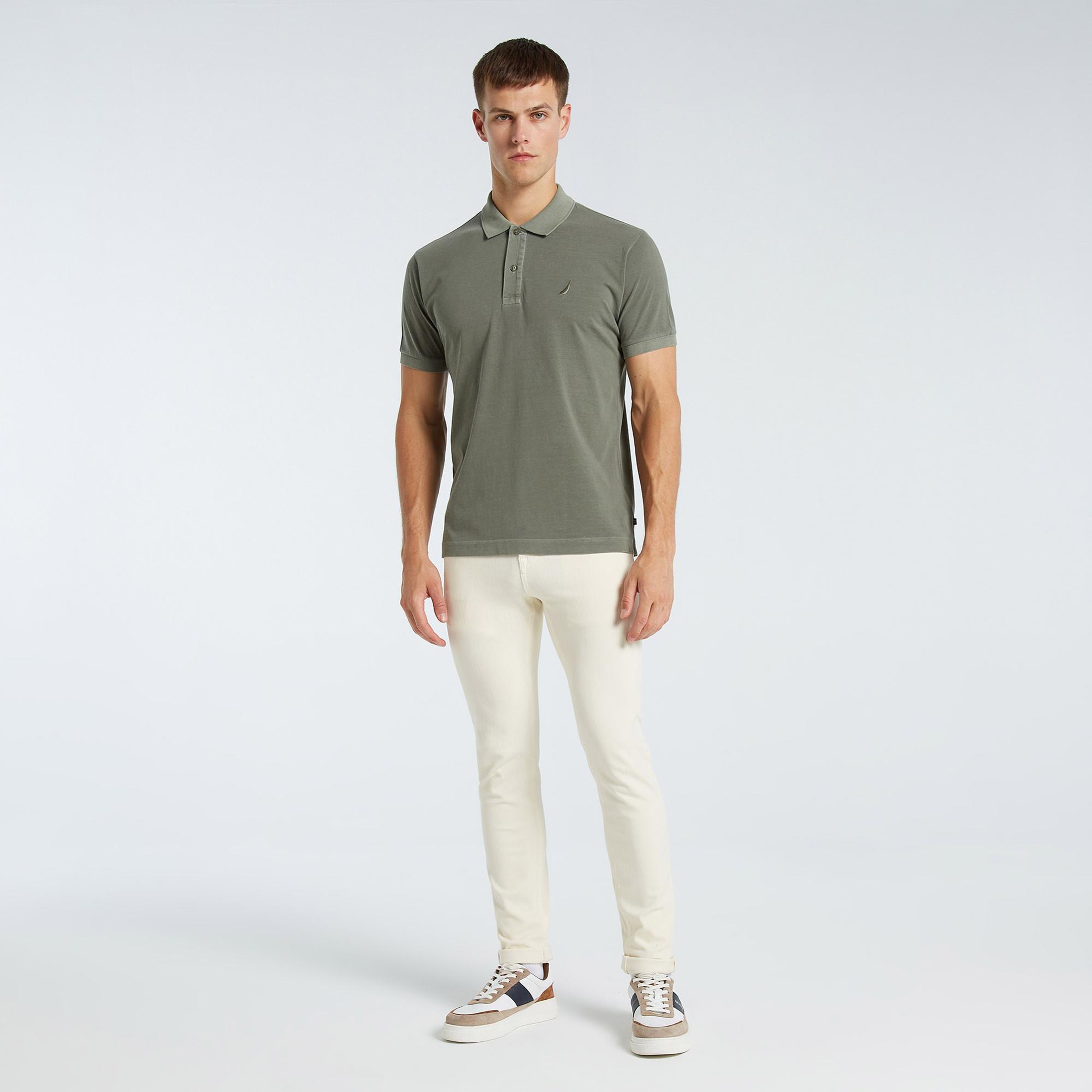 Nautica Erkek Yeşil Classic Fit Kısa Kollu Polo Yaka T-Shirt