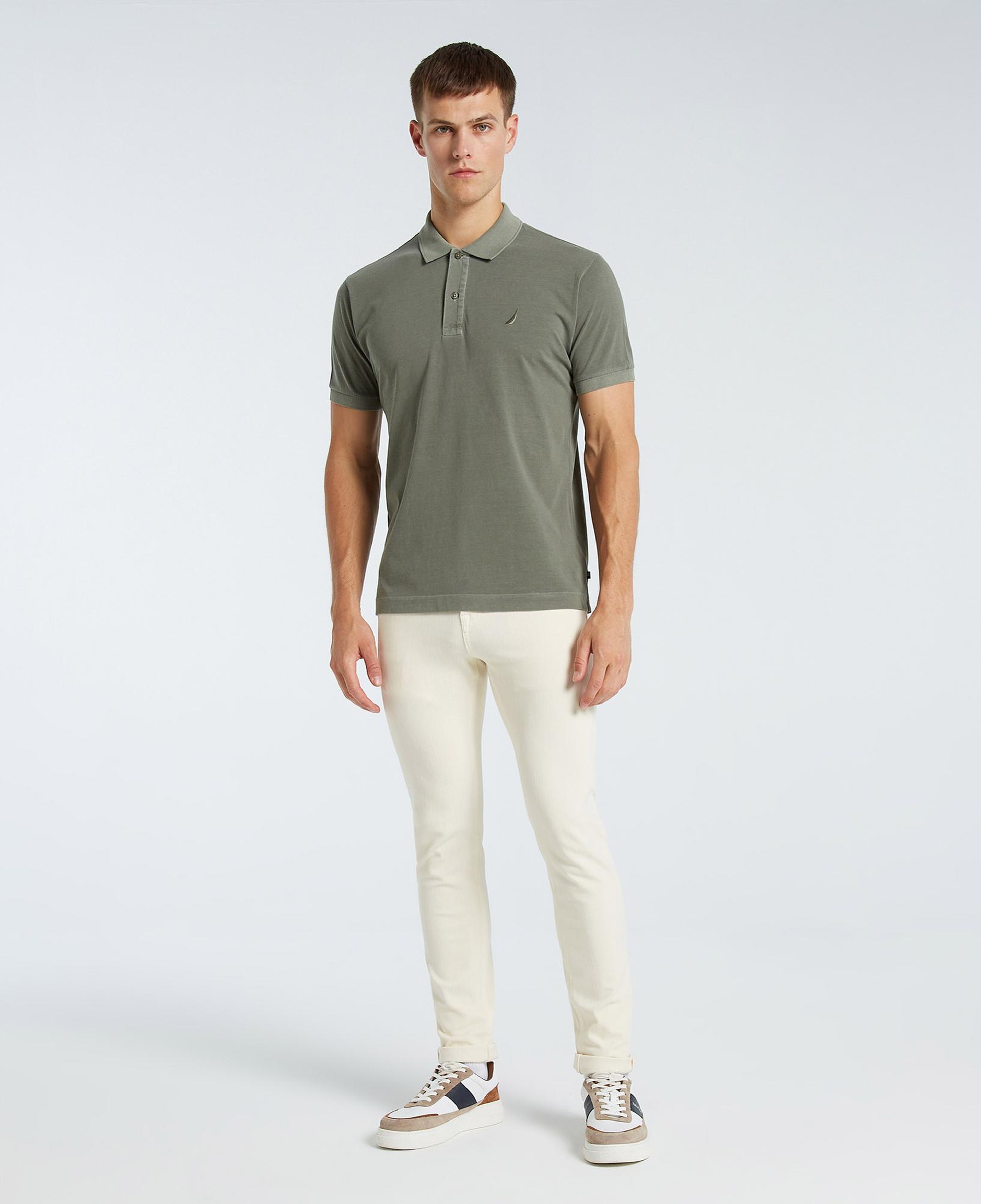 Nautica Erkek Yeşil Classic Fit Kısa Kollu Polo Yaka T-Shirt