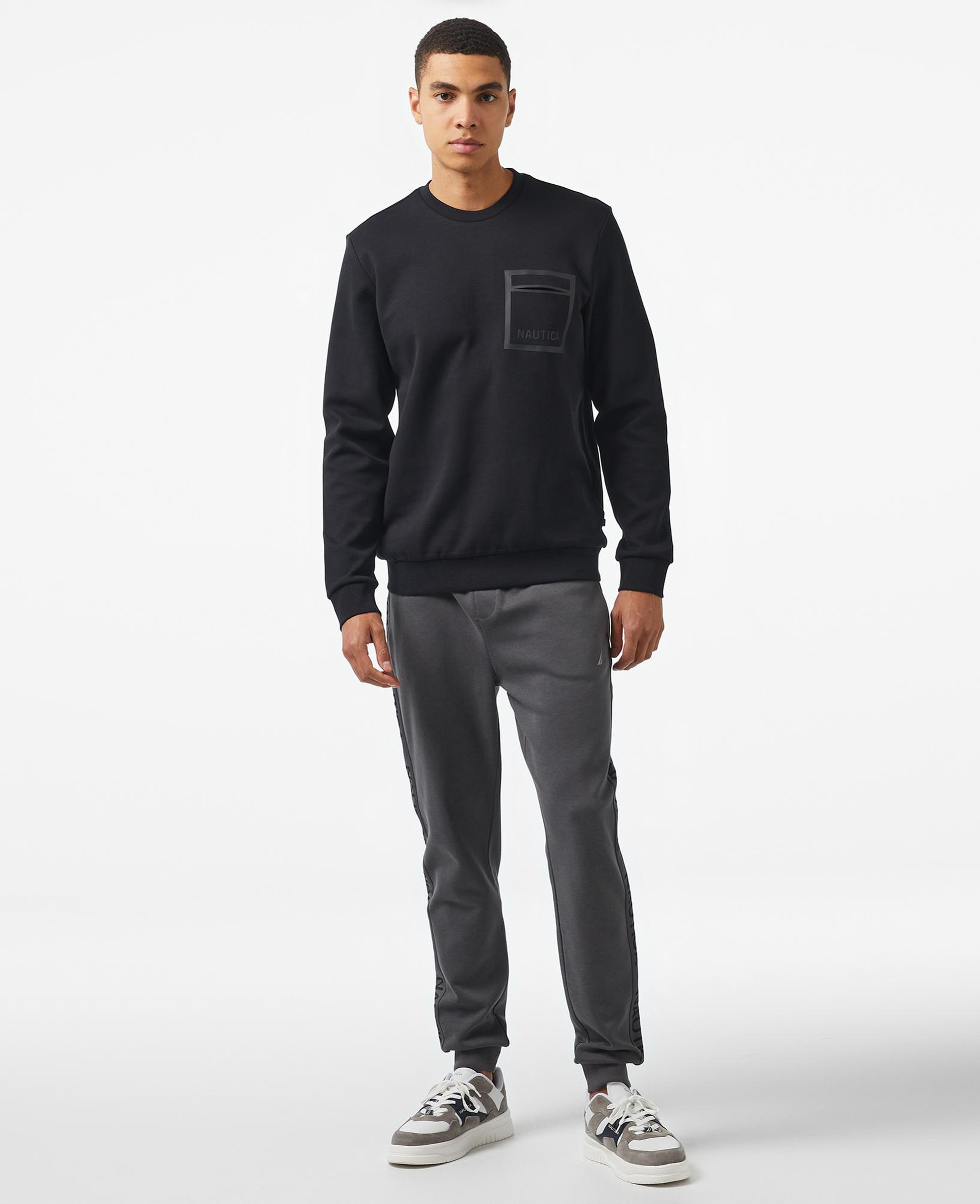 Nautica Erkek Siyah Regular Fit Sweatshirt