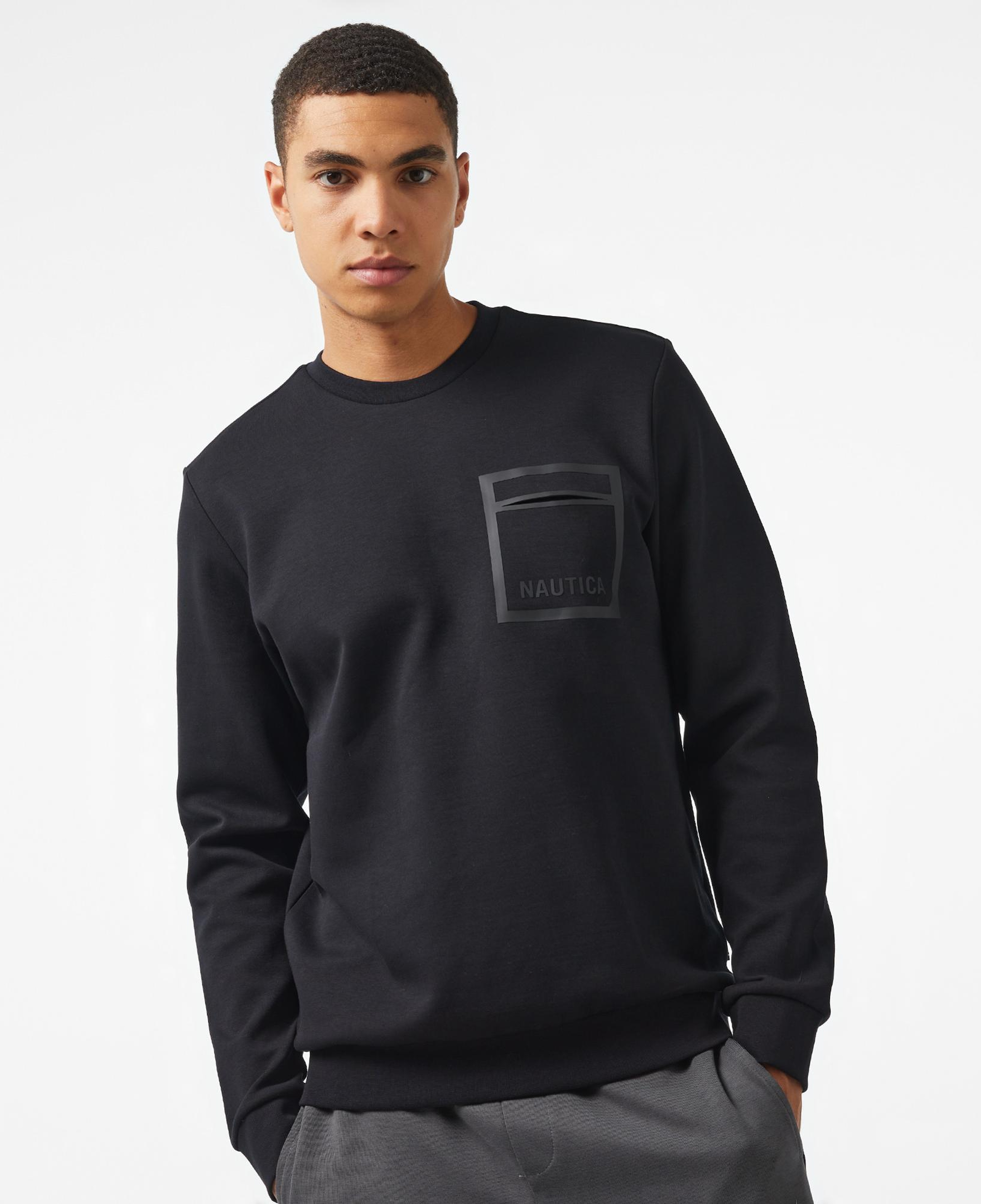 Nautica Erkek Siyah Regular Fit Sweatshirt