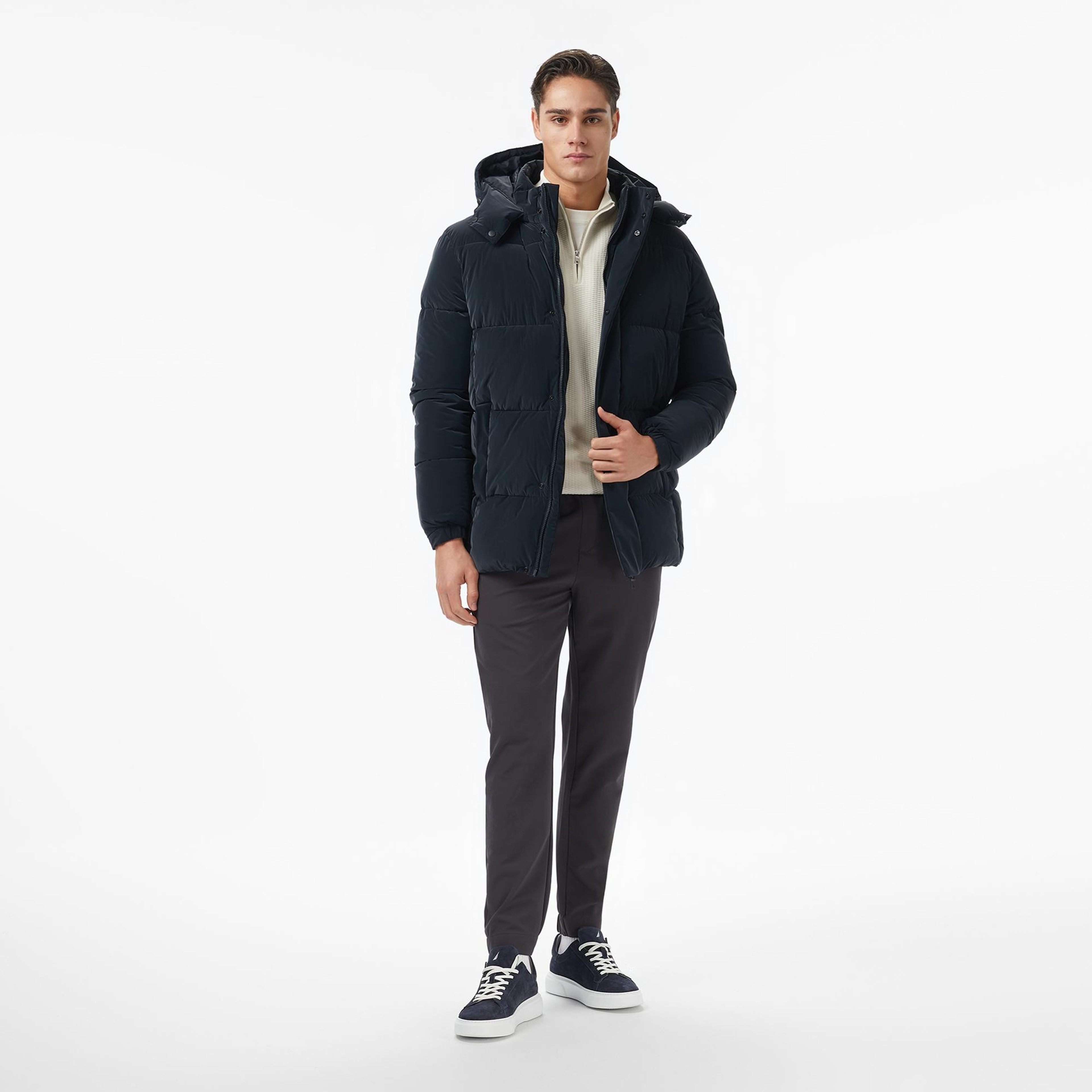 Nautica Erkek Siyah Regular Fit Mont