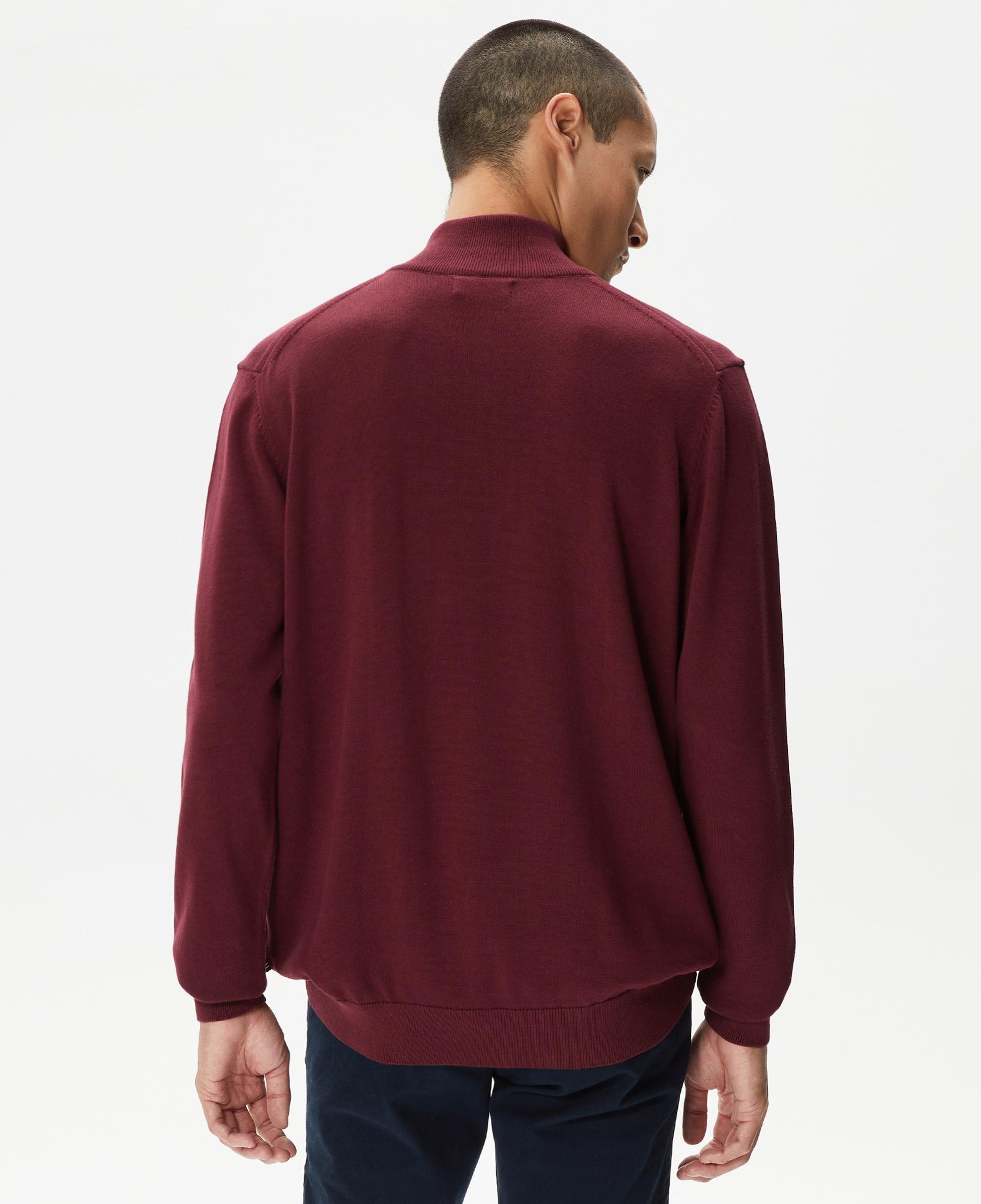 Nautica Erkek Bordo Standart Fit Dik Yakalı Kazak