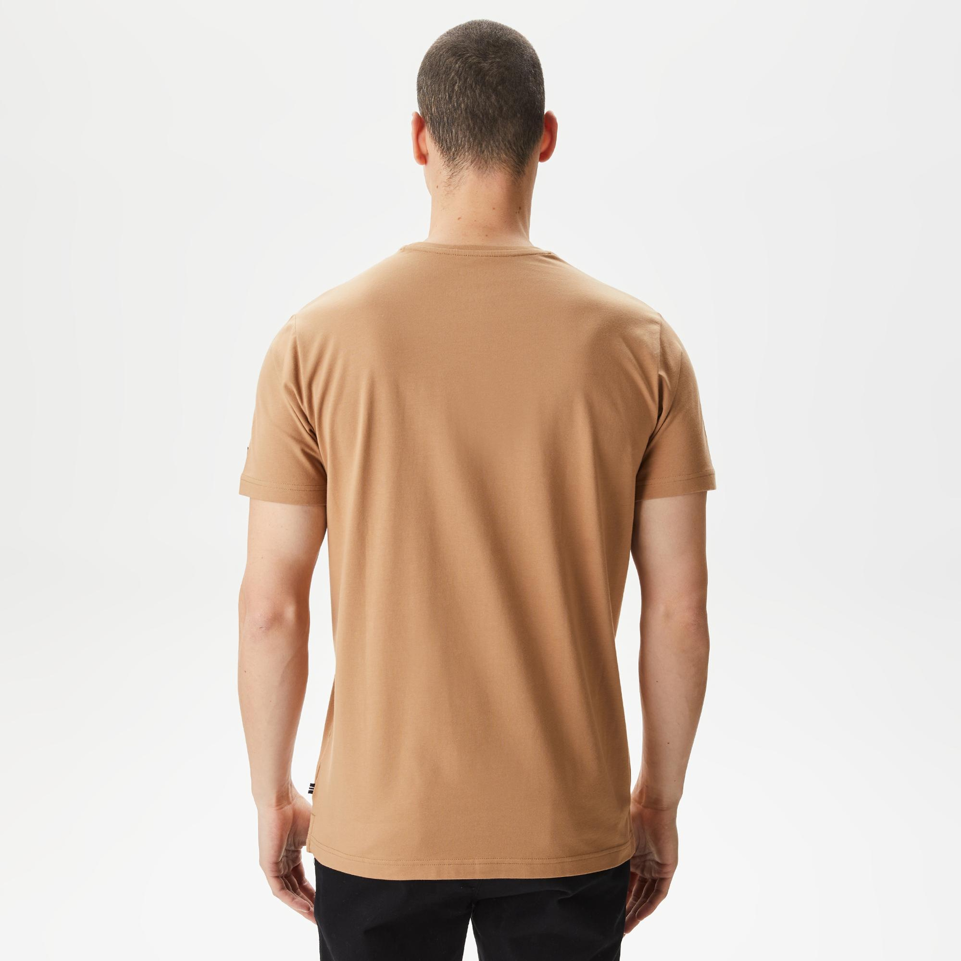 Nautica Erkek Bej Standart Fit T-Shirt