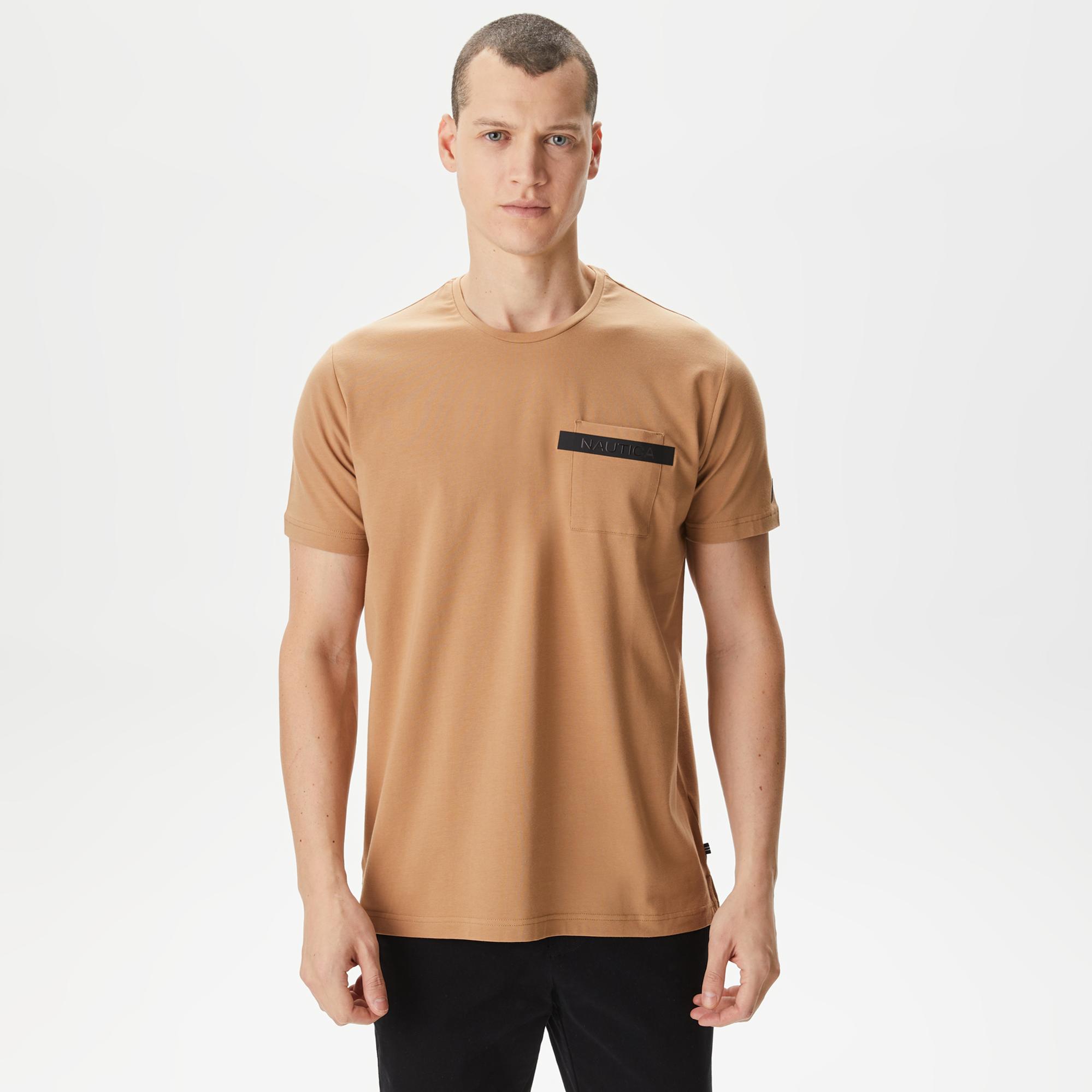 Nautica Erkek Bej Standart Fit T-Shirt
