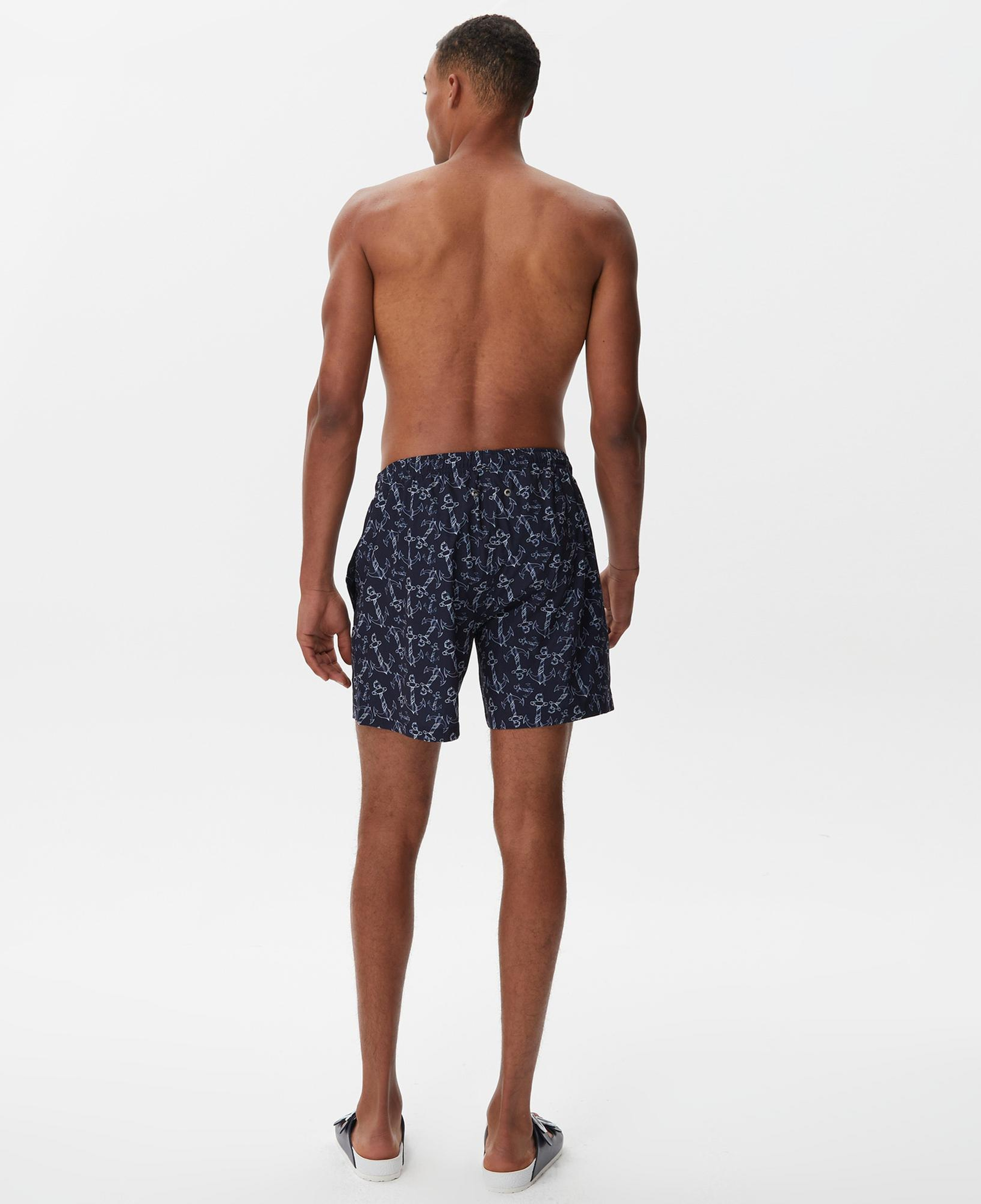 Nautica Erkek Lacivert Baskılı Deniz Şortu