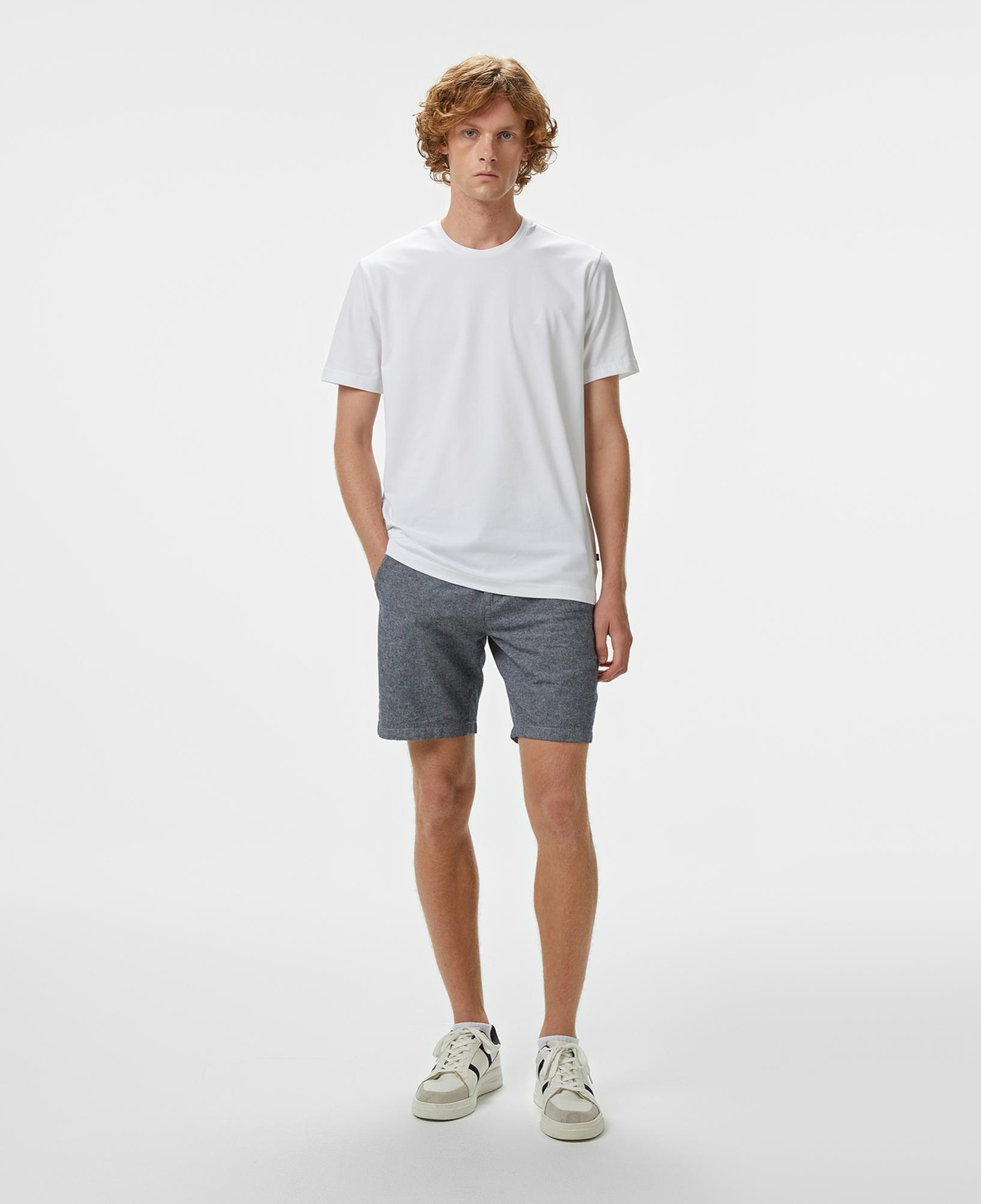 Nautica Erkek Beyaz Classic Fit T-Shirt