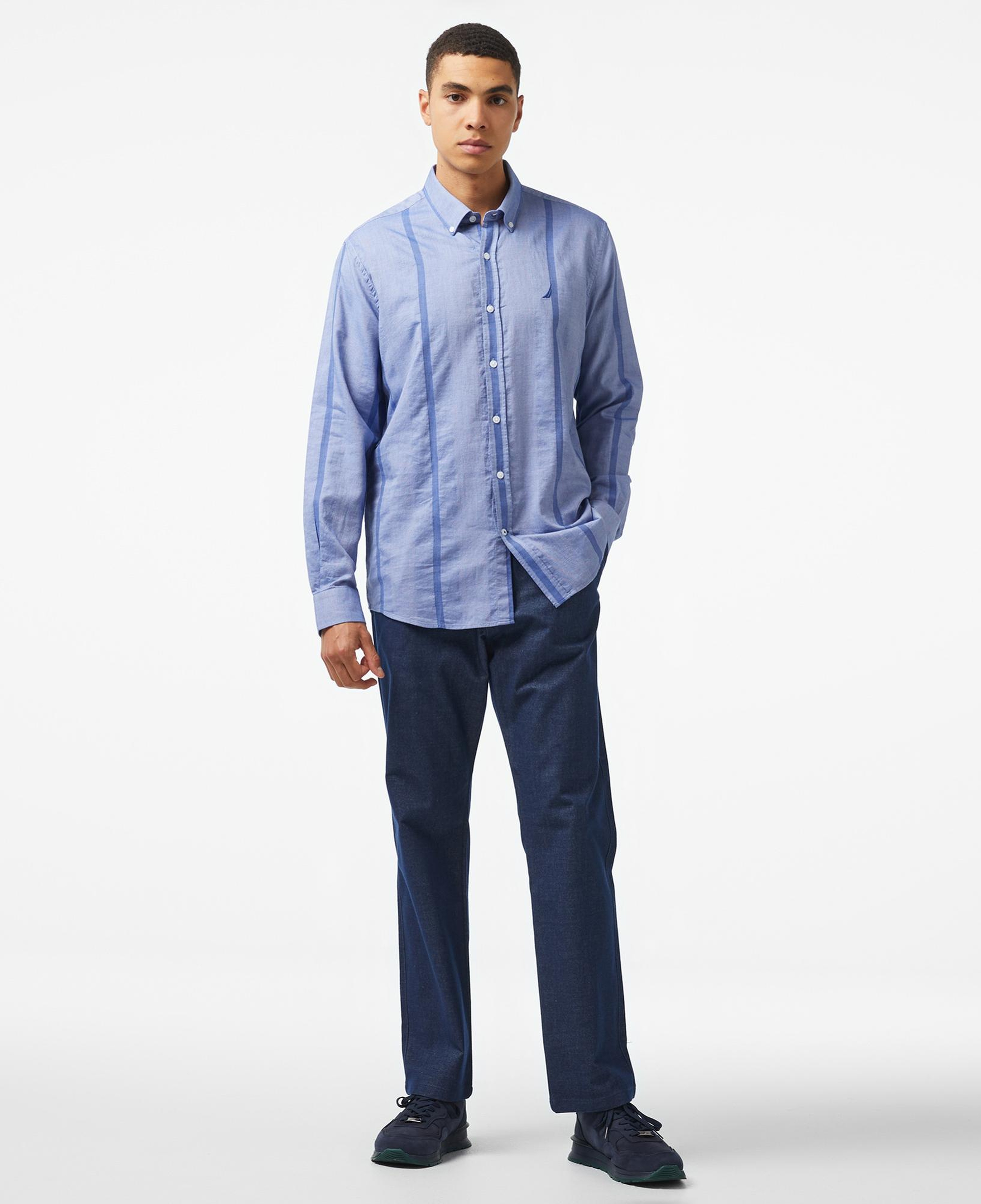 Nautica Erkek Mavi Classic Fit Gömlek