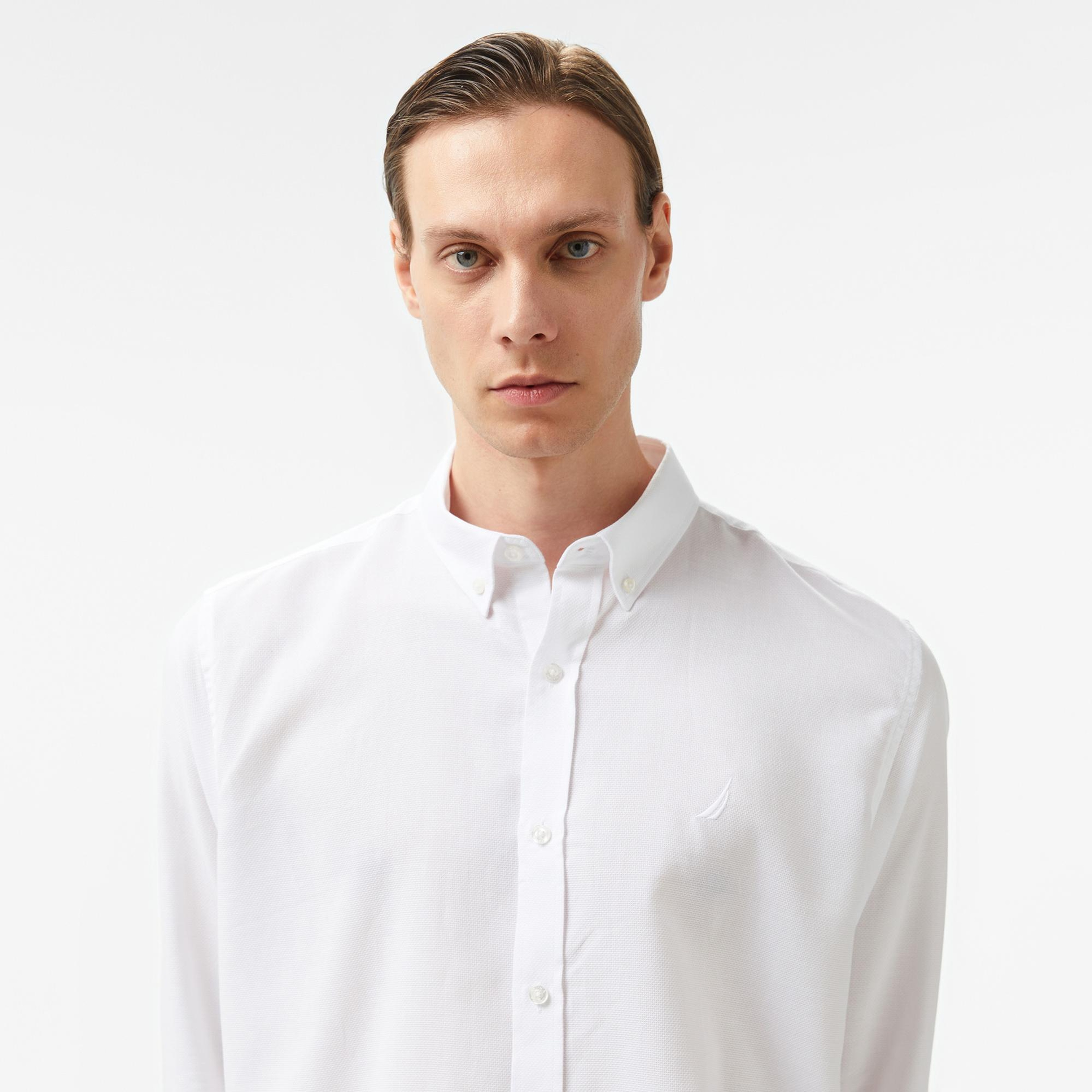 Nautica Erkek Beyaz Gömlek