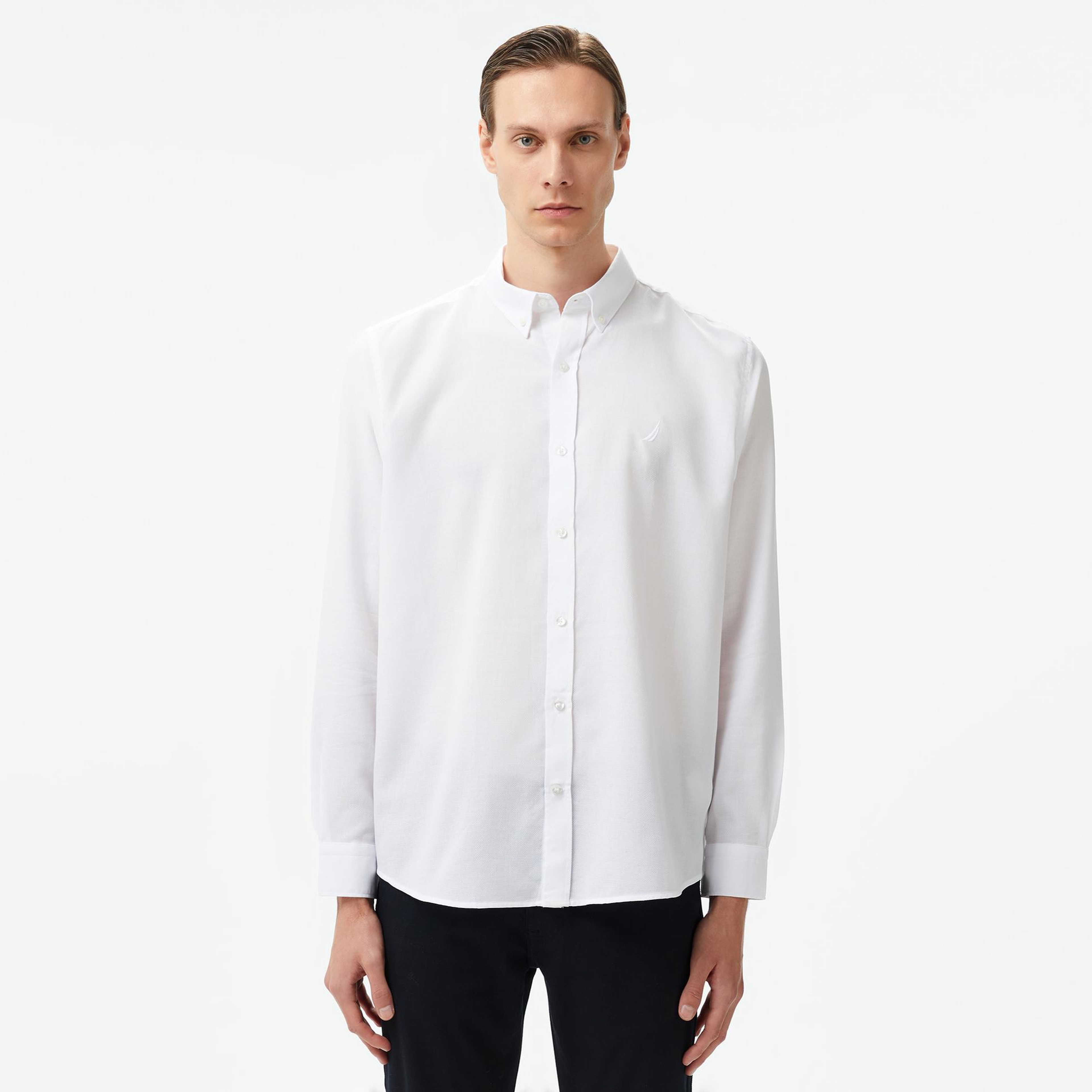 Nautica Erkek Beyaz Gömlek