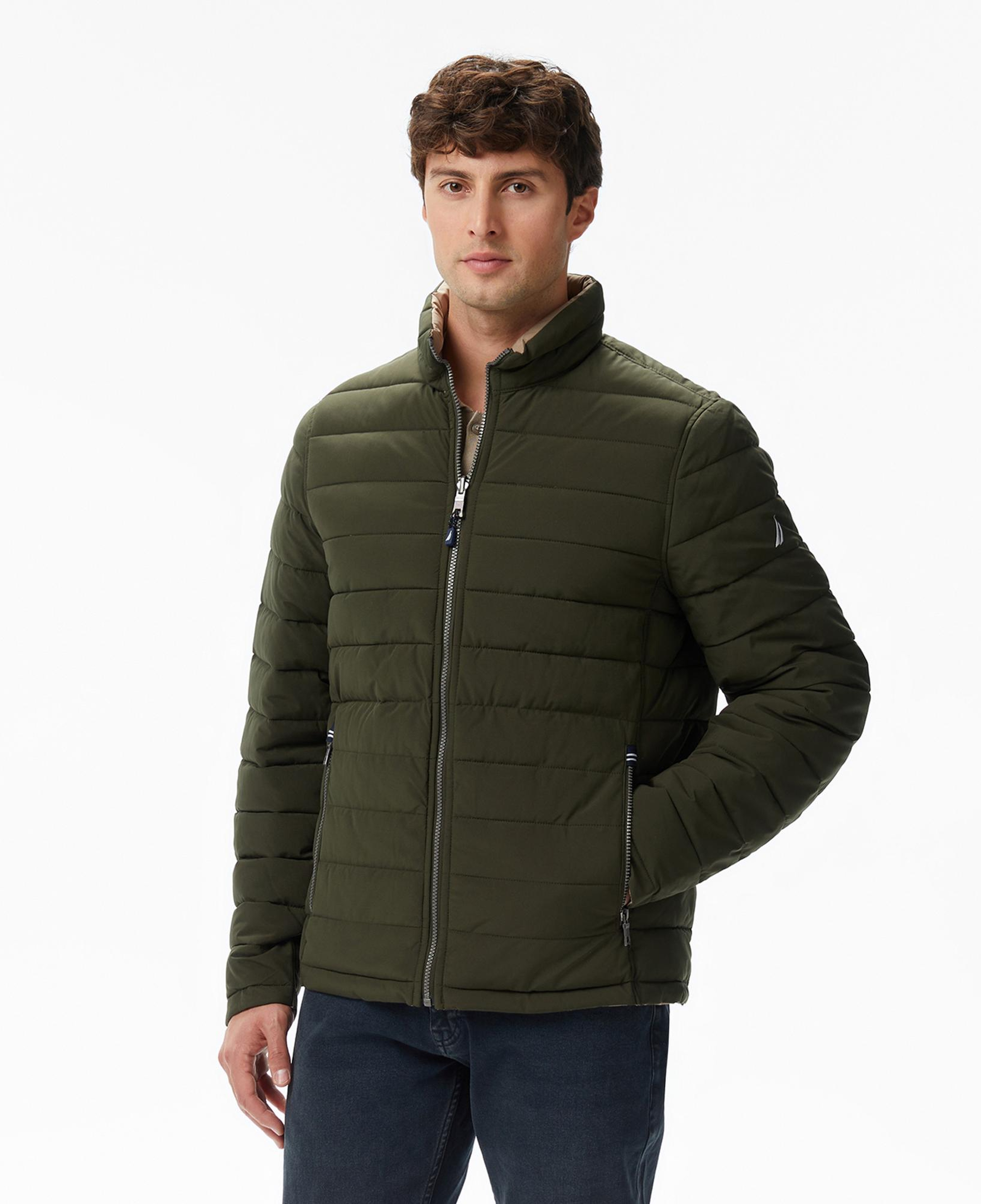 Nautica Erkek Yeşil Regular Fit Çift Taraflı Mont