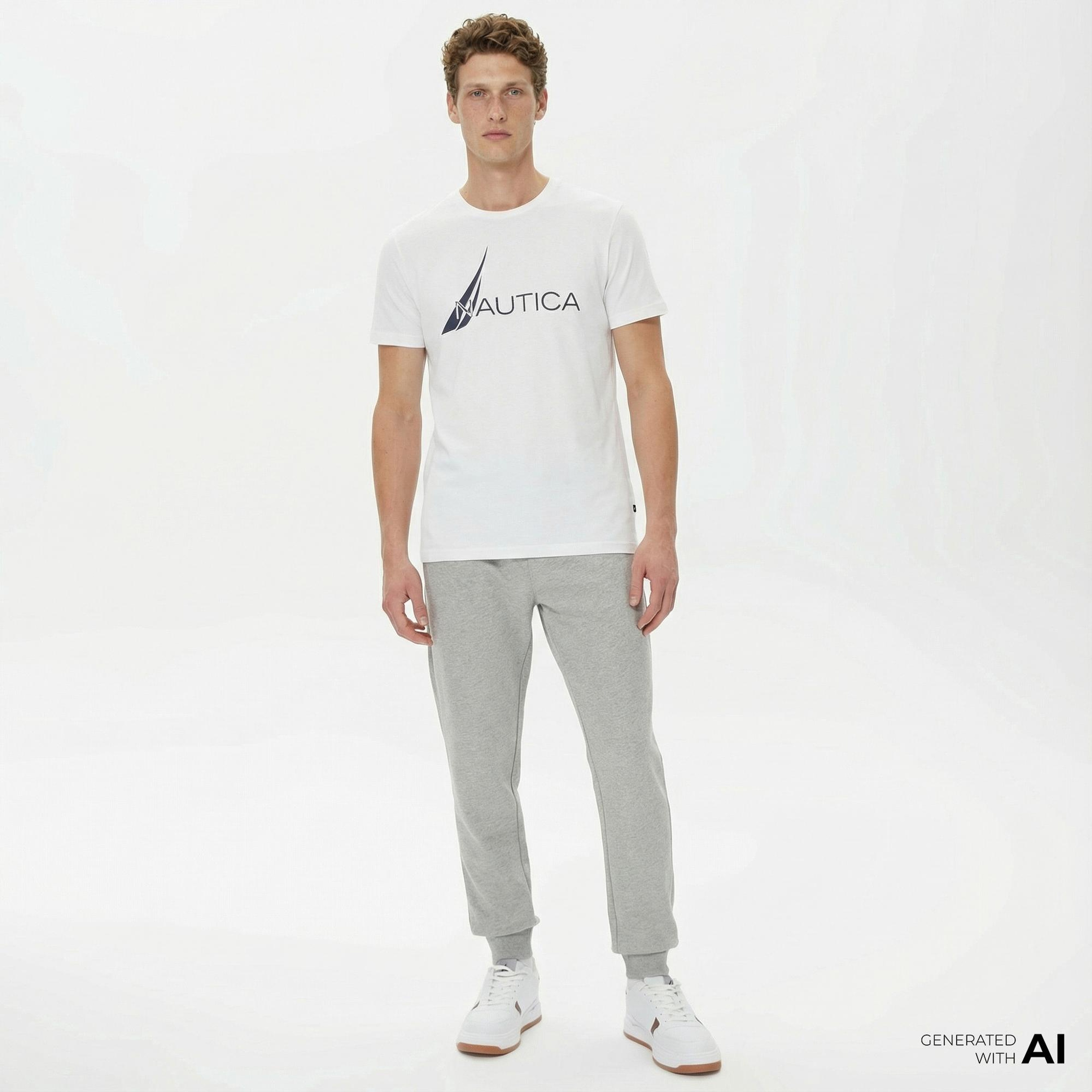 Nautica Erkek Gri Standart Fit Eşofman Altı