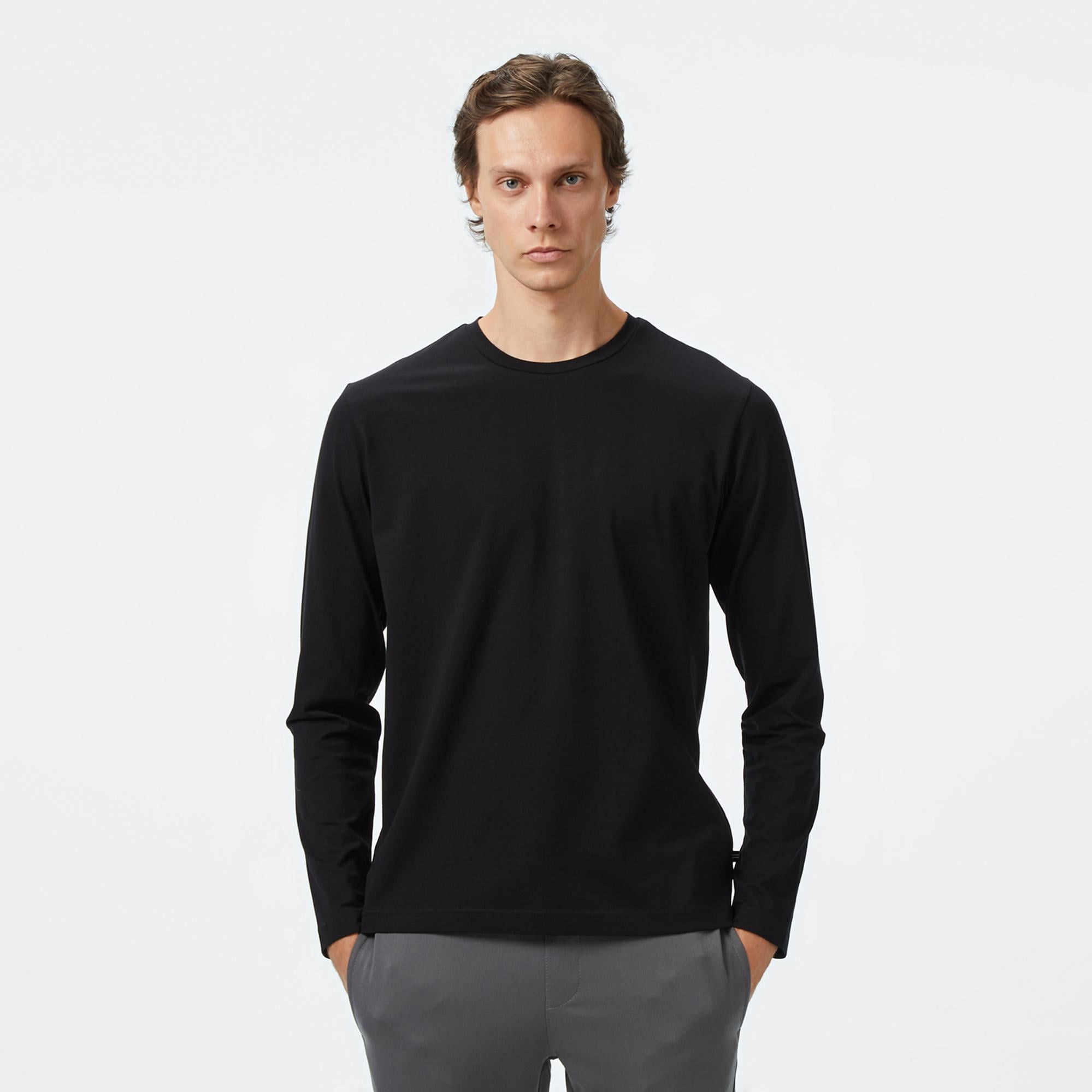 Nautica Erkek Siyah Classic Fit Uzun Kollu T-Shirt