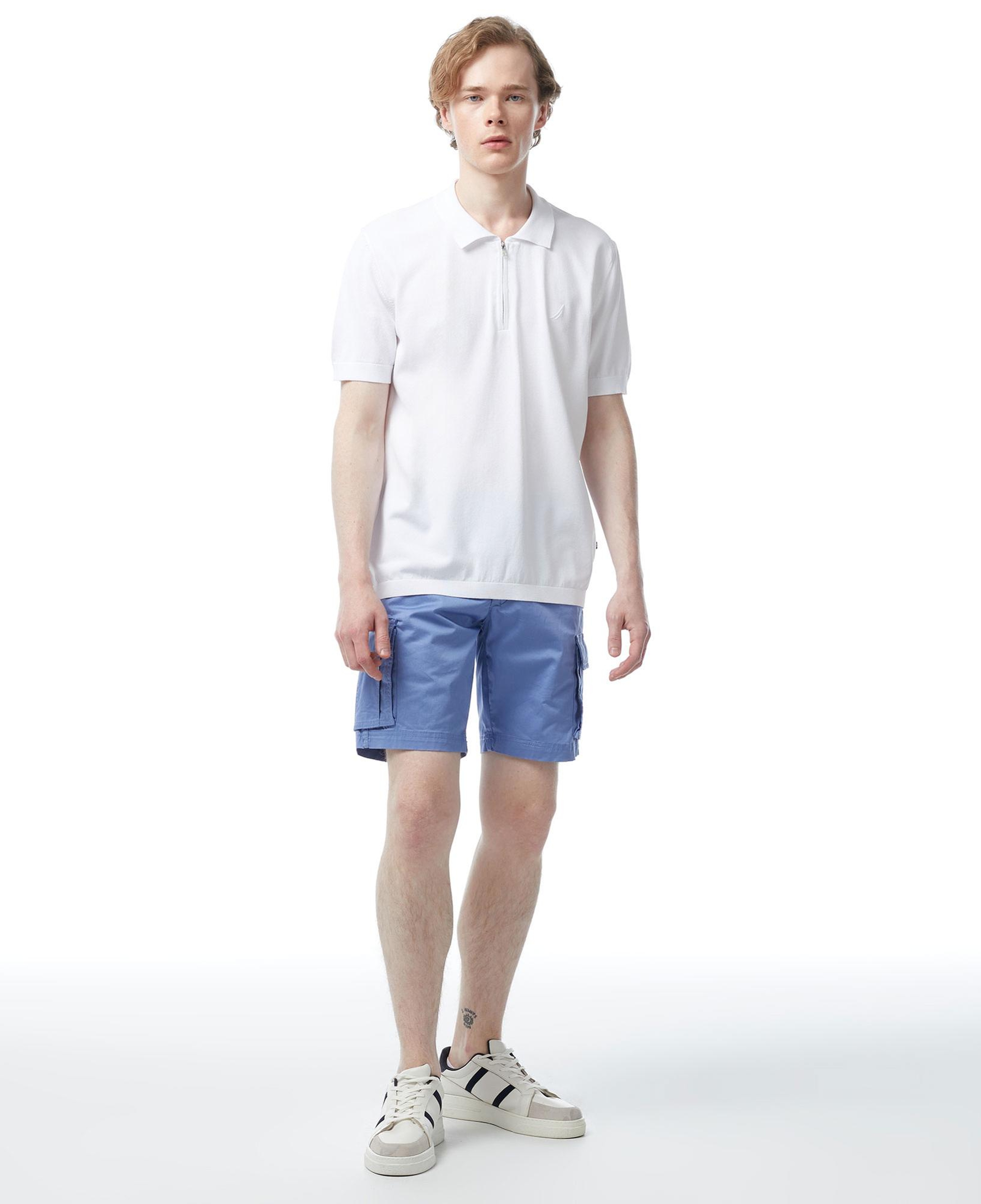 Nautica Erkek Beyaz Classic Fit Kısa Kollu Triko