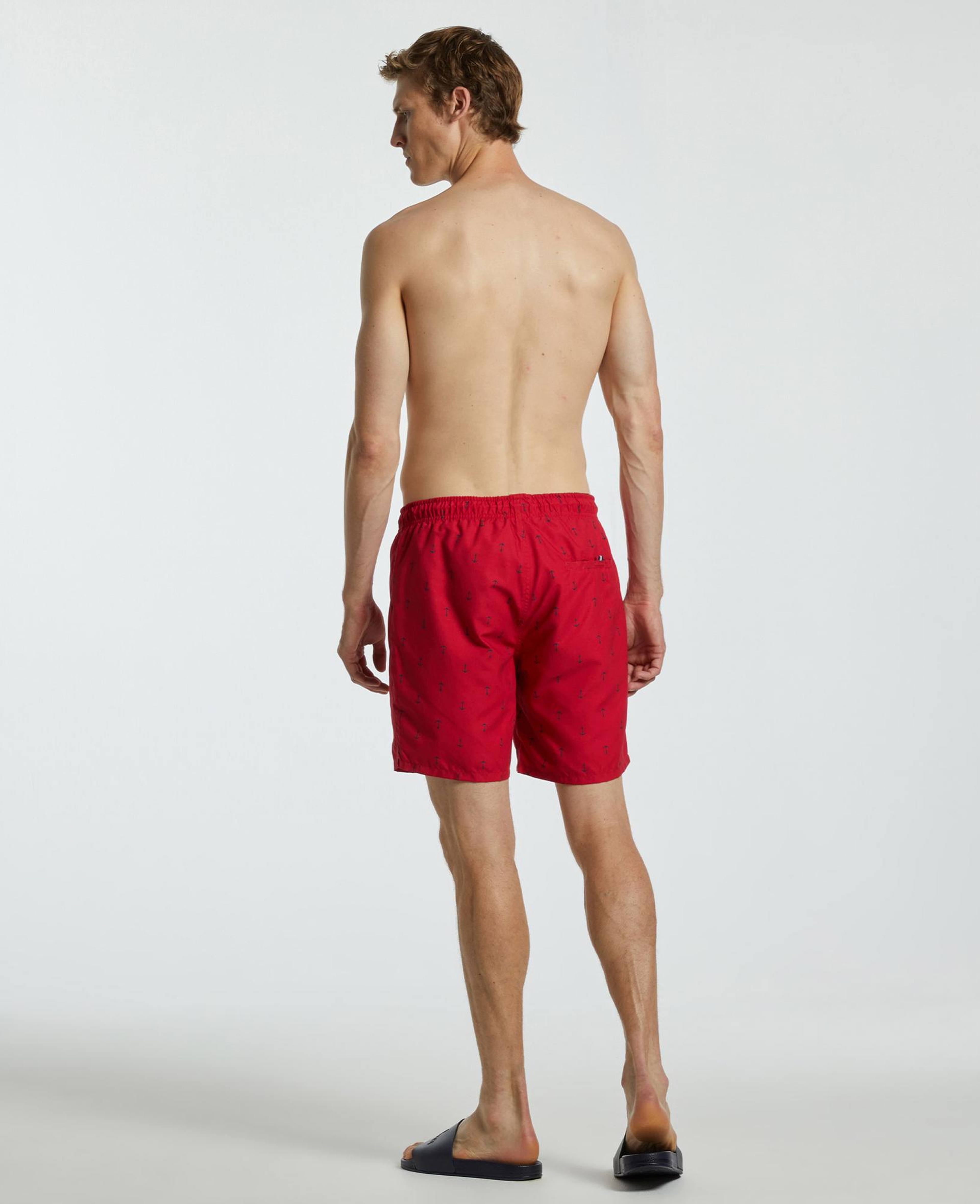 Nautica Erkek Kırmızı Desenli Deniz Şortu