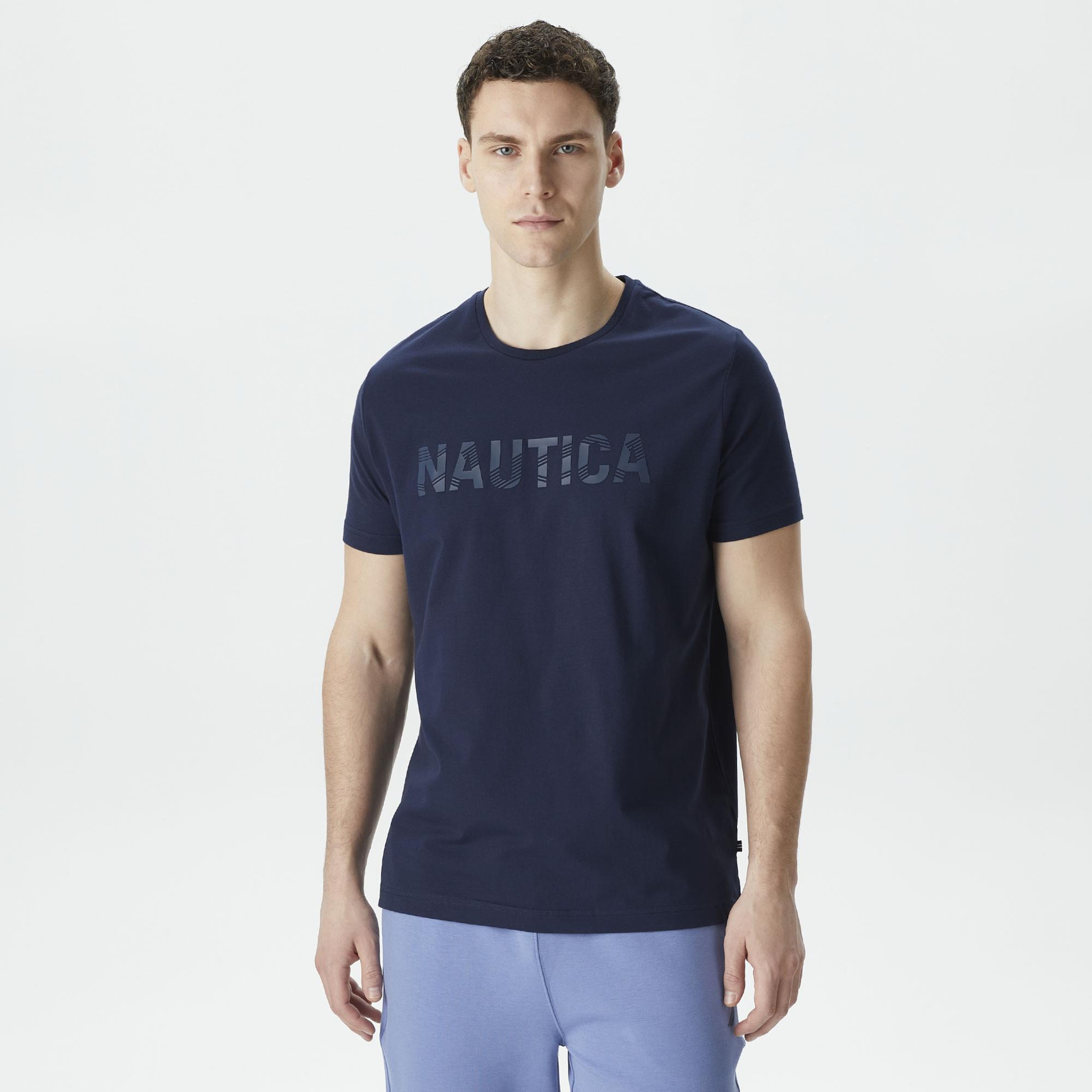 Nautica Erkek Lacivert Standart Fit T-Shirt