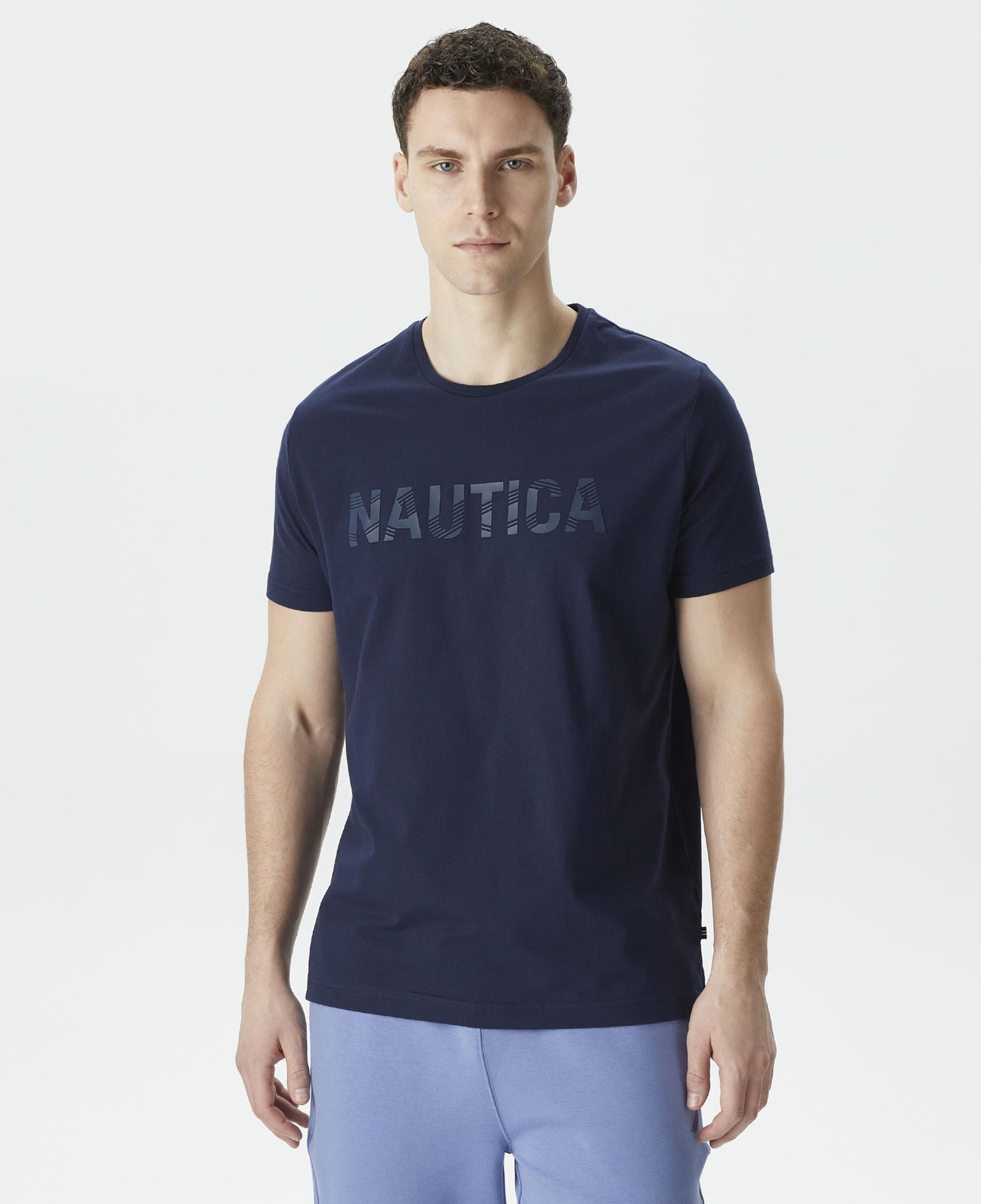 Nautica Erkek Lacivert Standart Fit T-Shirt