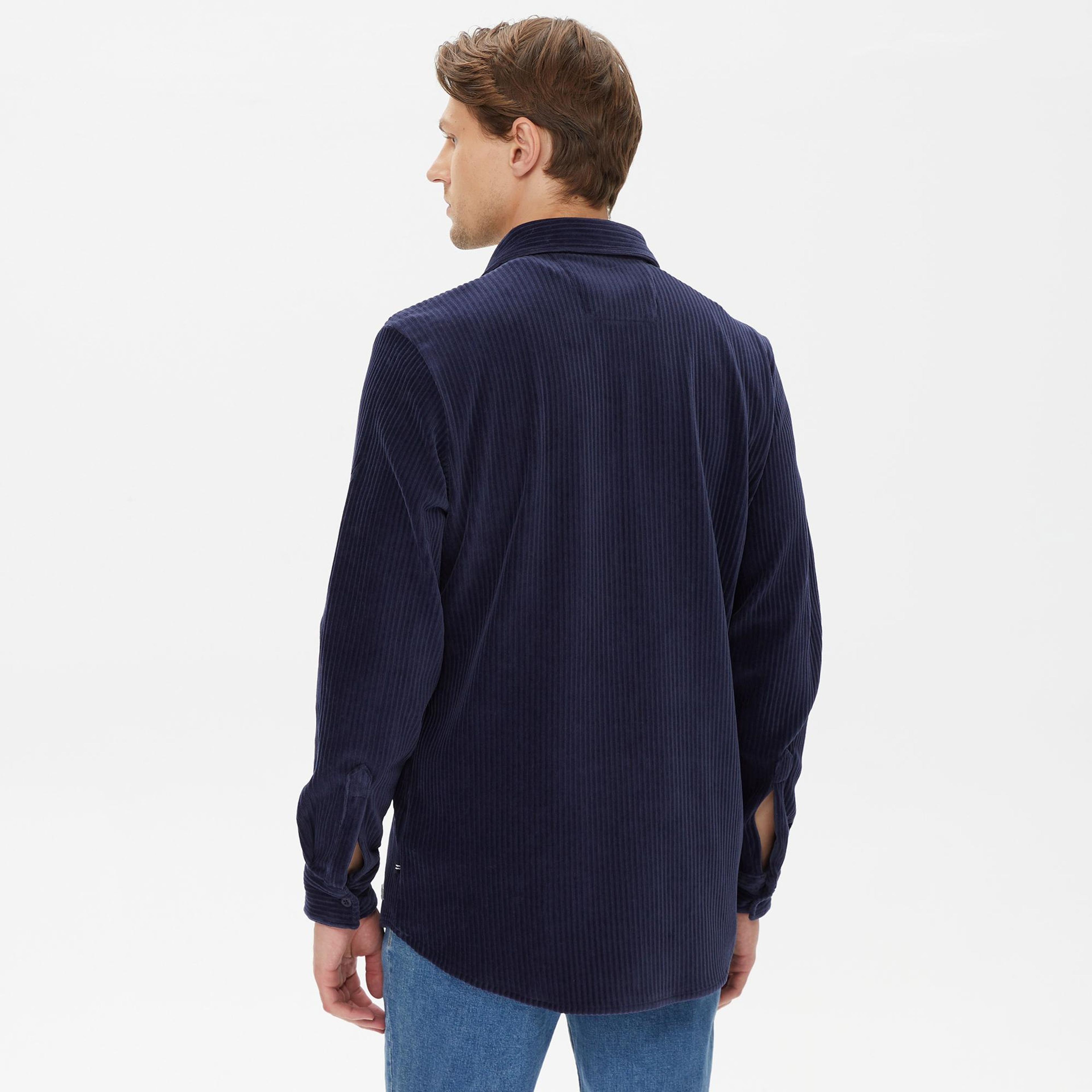 Nautica Erkek Lacivert Slim Fit Gömlek