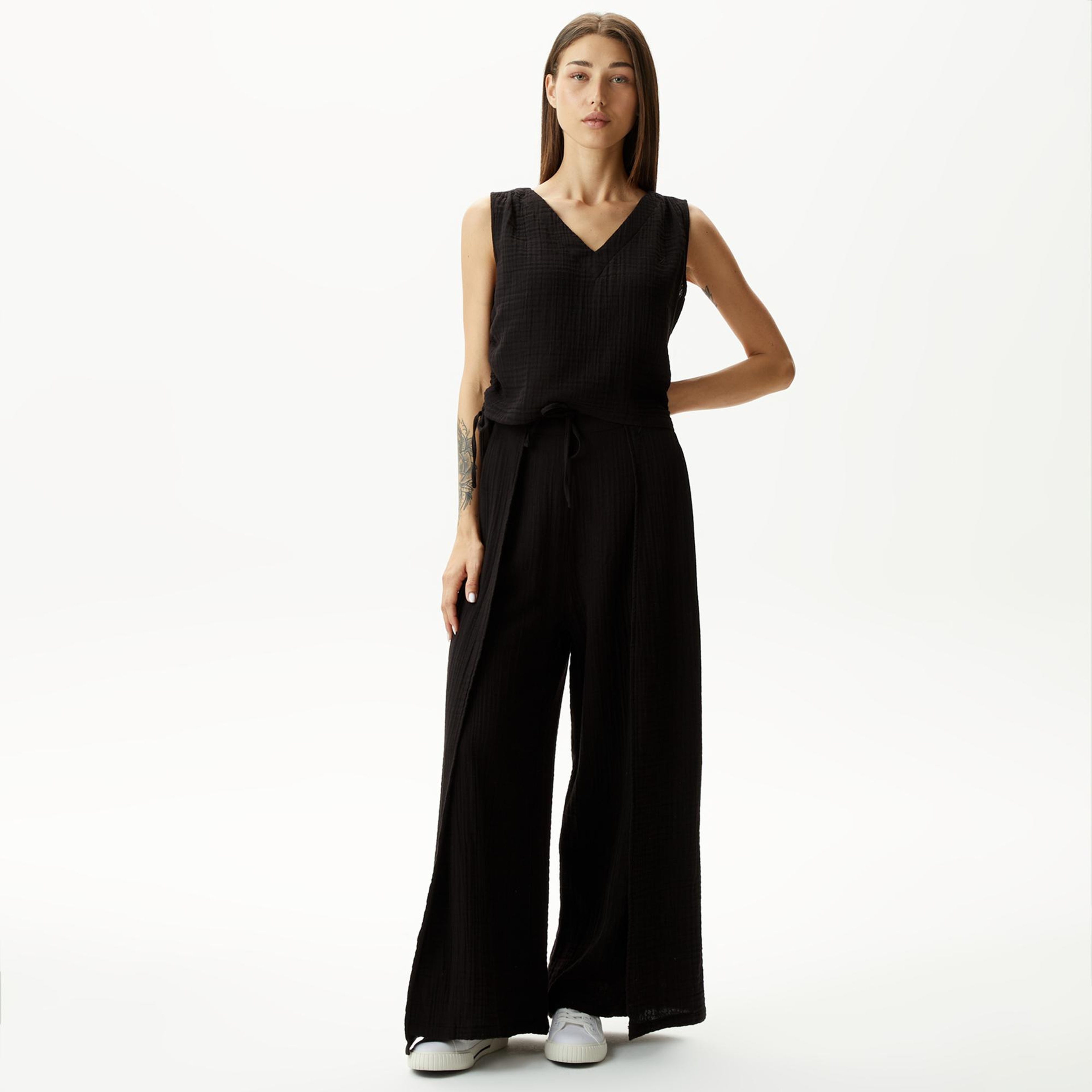 Nautica Kadın Siyah Relaxed Fit Pantolon