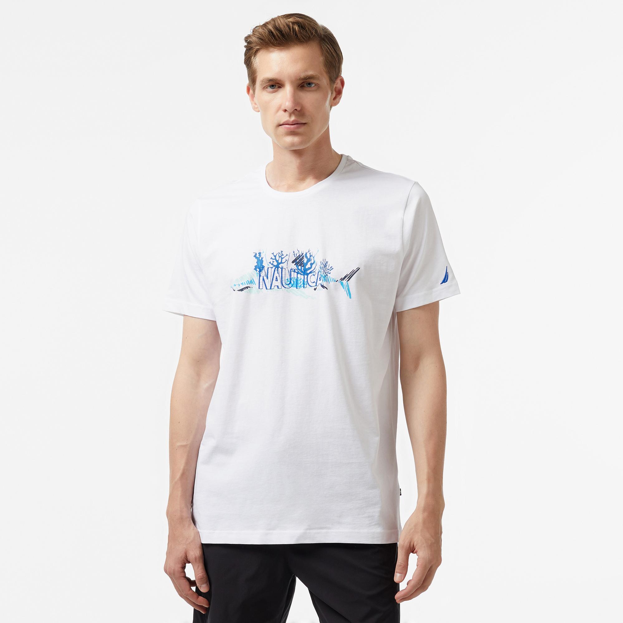 Nautica Erkek Beyaz T-Shirt