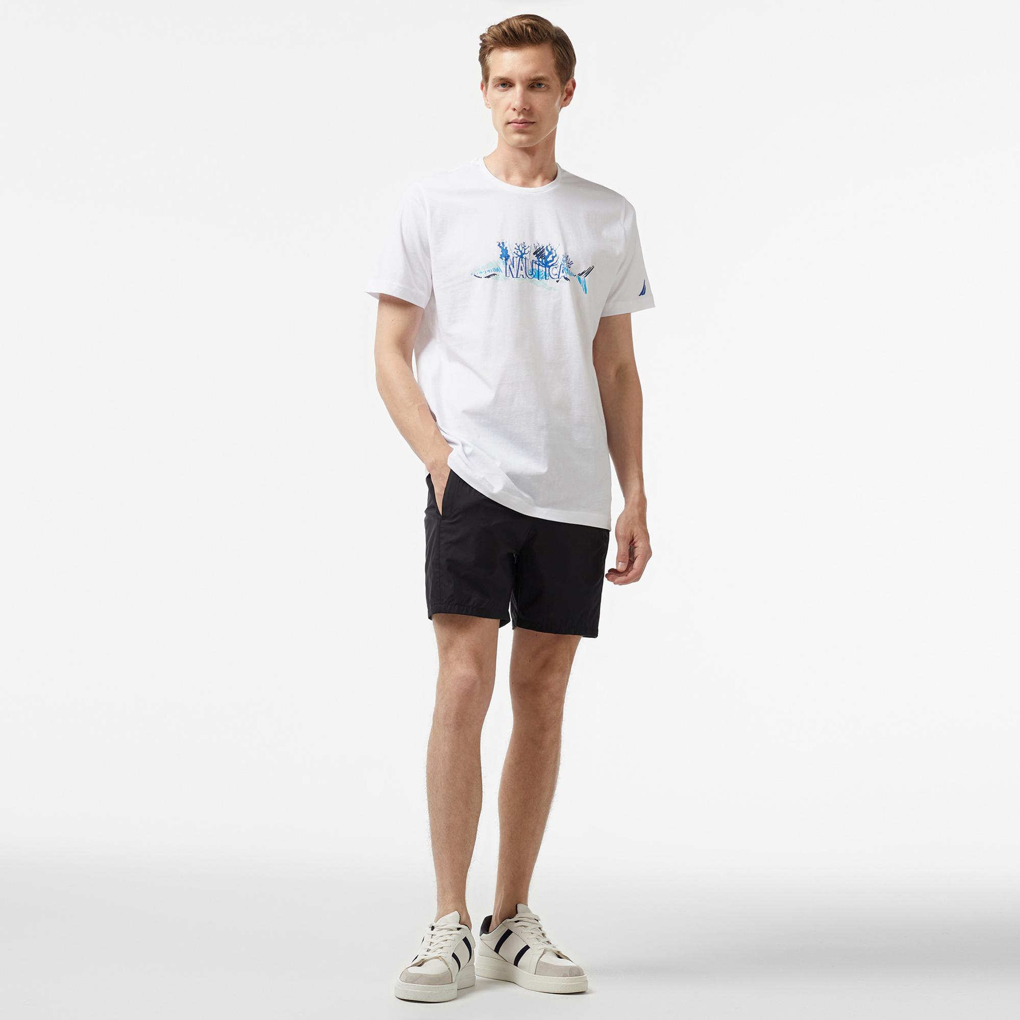 Nautica Erkek Beyaz T-Shirt