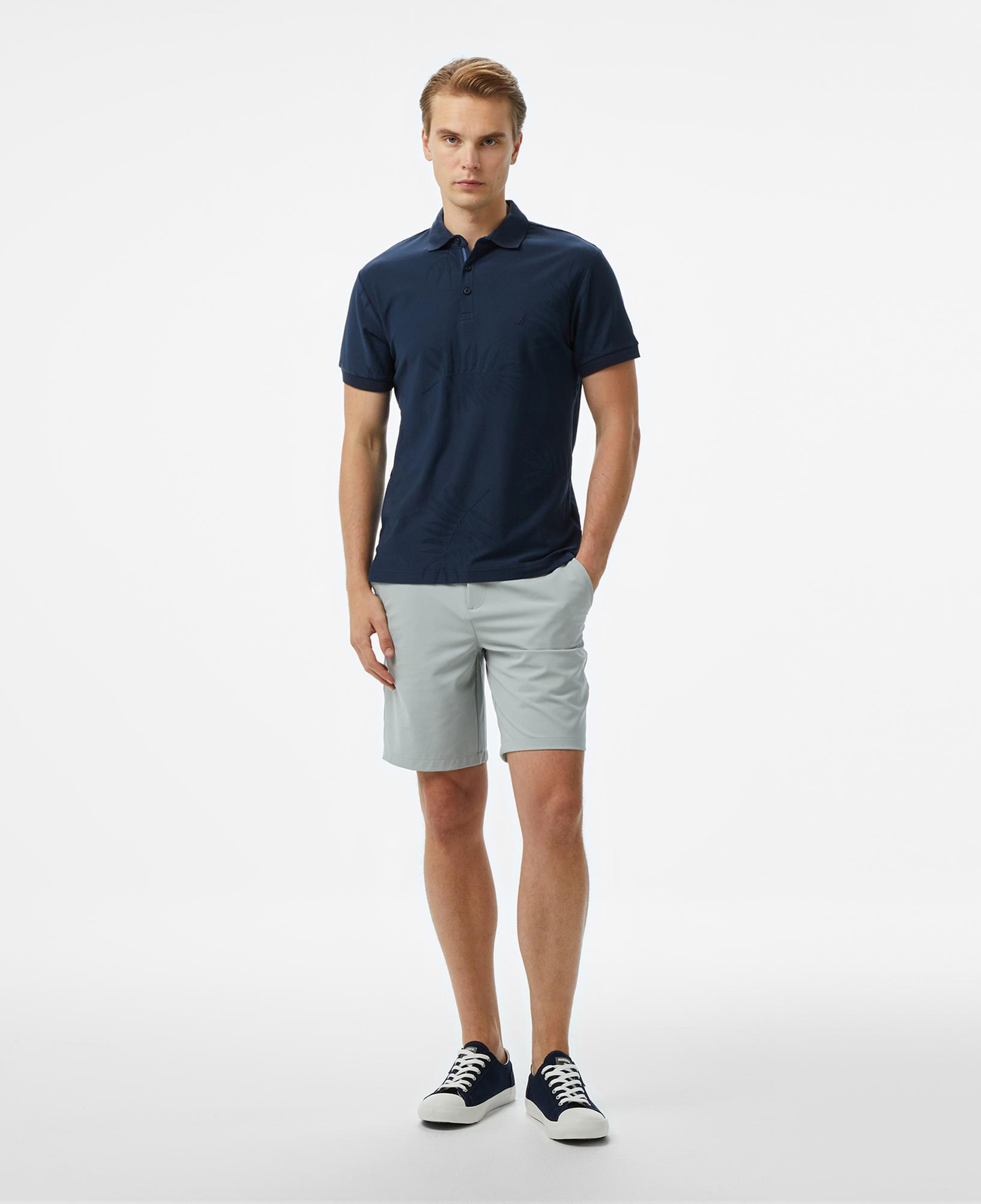 Nautica Erkek Lacivert Classic Fit Desenli Polo
