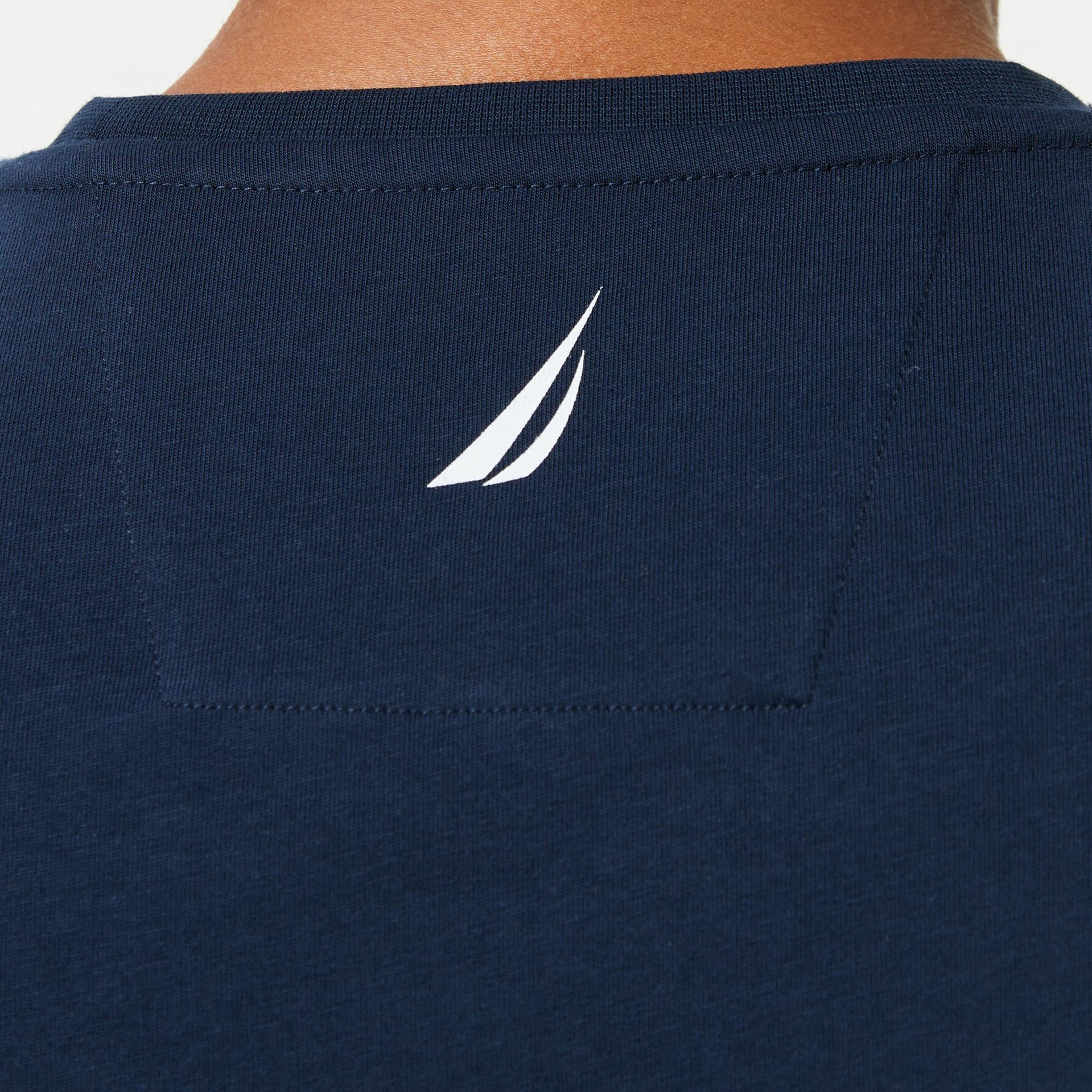 Nautica Erkek Lacivert Regular Fit Baskılı T-Shirt