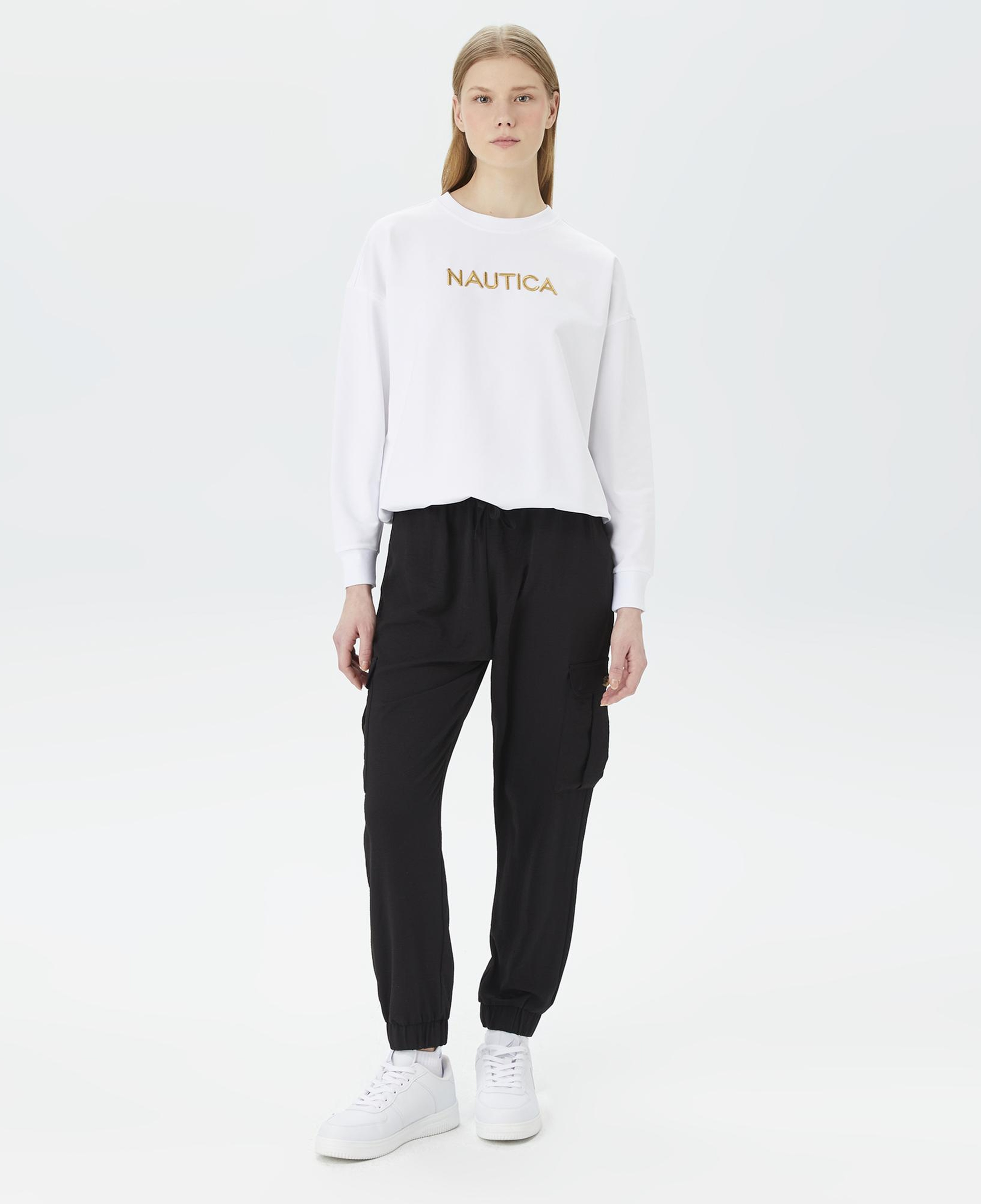 Nautica Kadın Siyah Relaxed Fit Pantolon