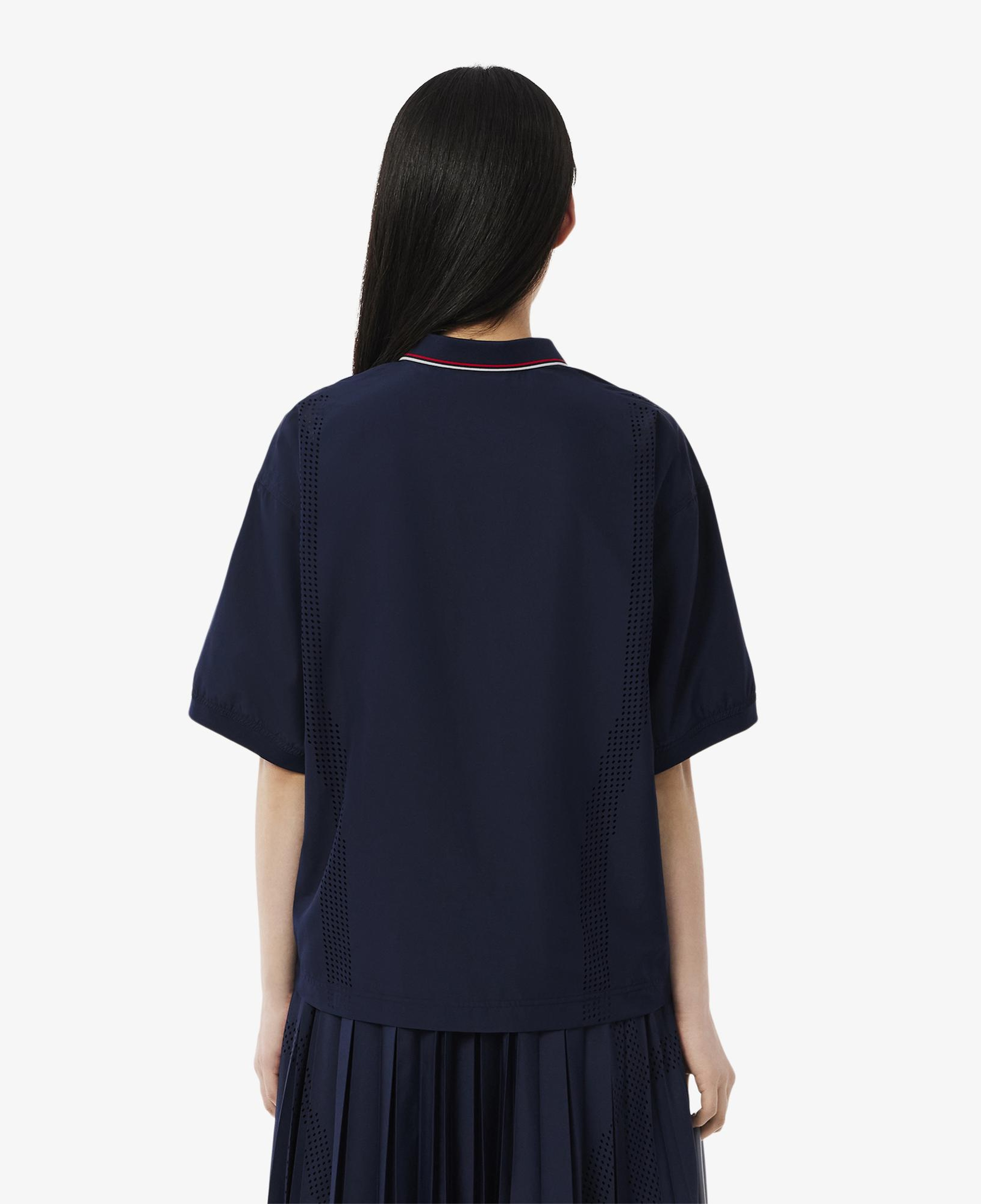 Lacoste Kadın Oversize Fit Kısa Kollu Lacivert Polo