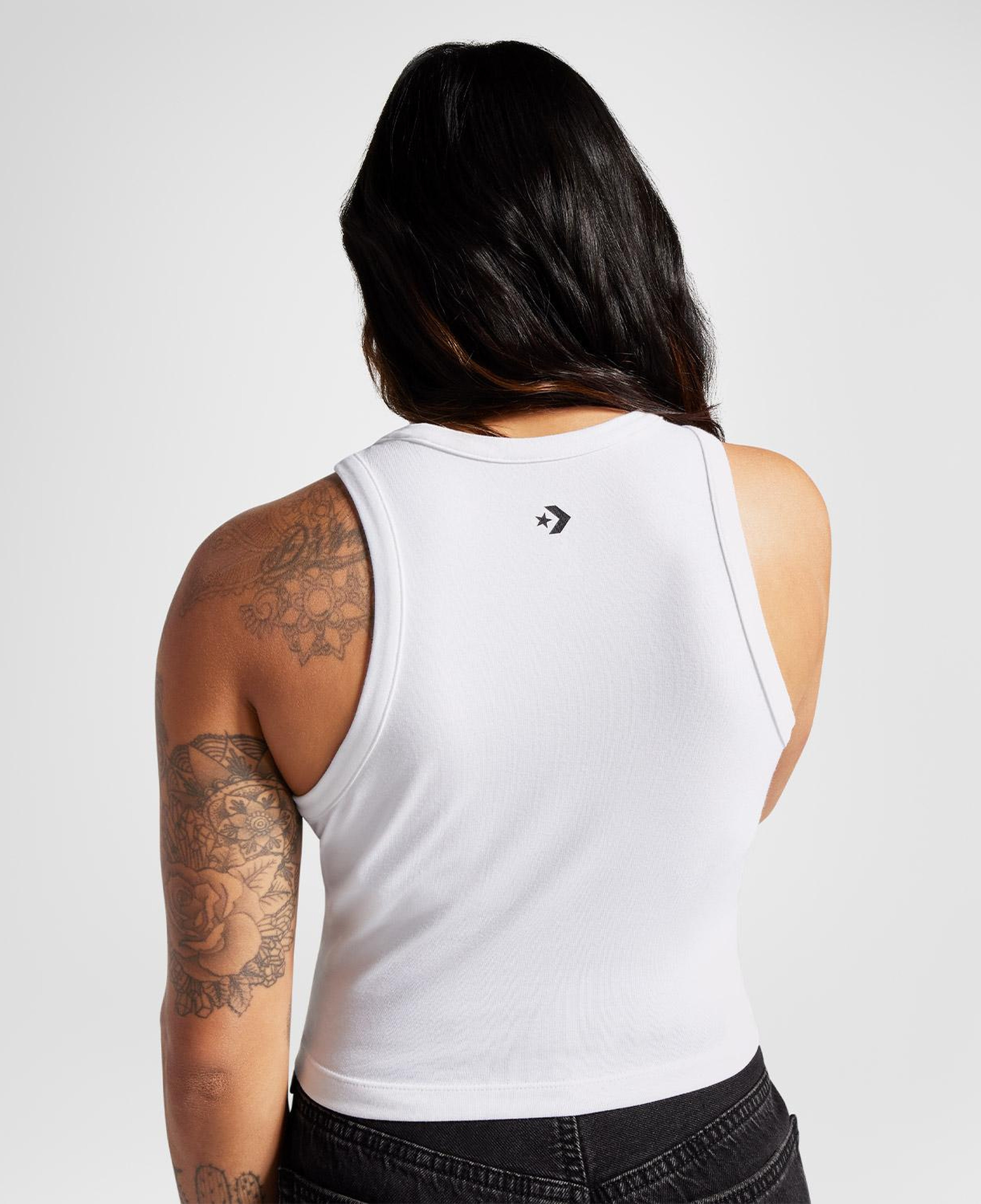 Converse Slim Fit Kadın Beyaz Crop Top