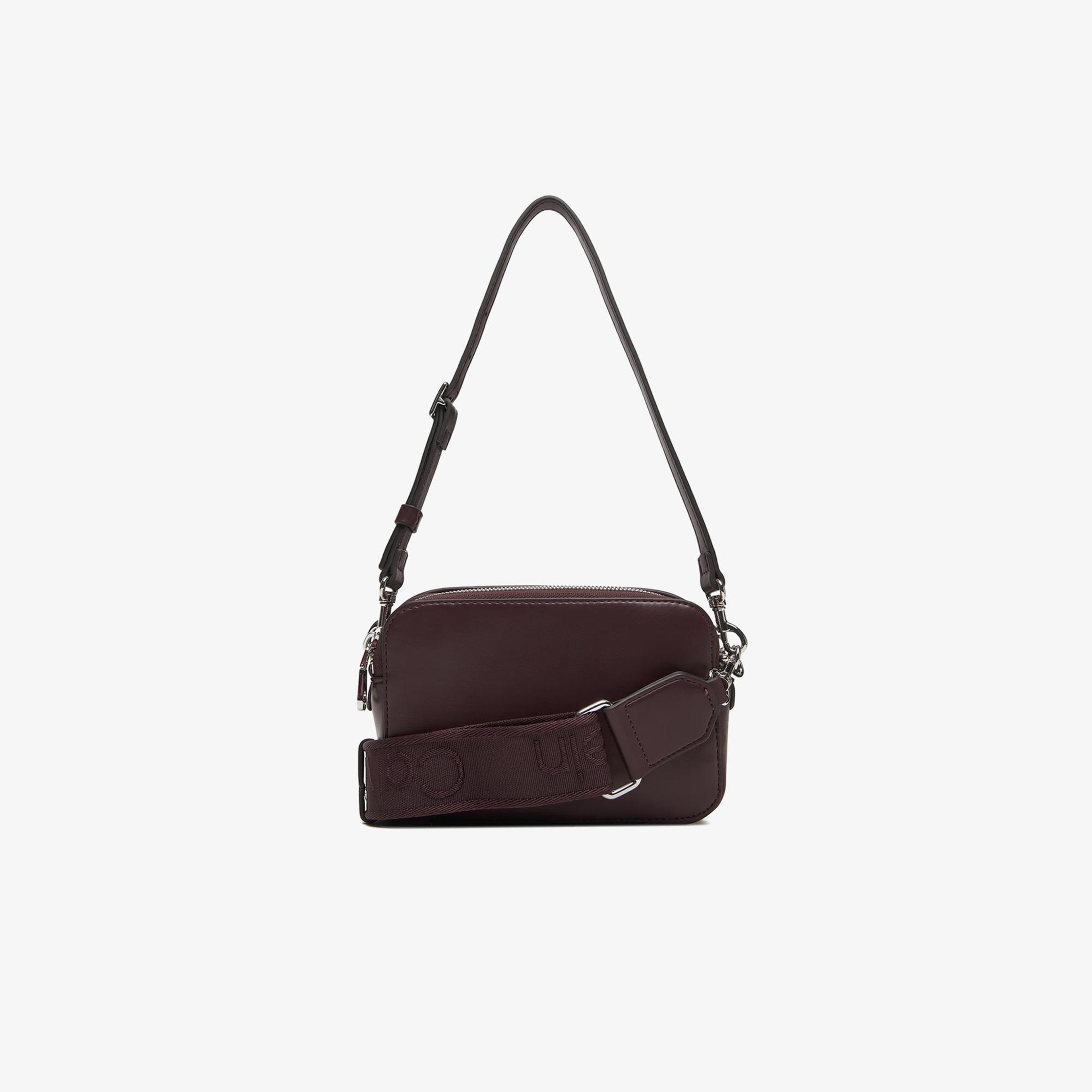 Calvin Klein Webbing Double Strap Camera Kadın Kahverengi Çapraz Çanta