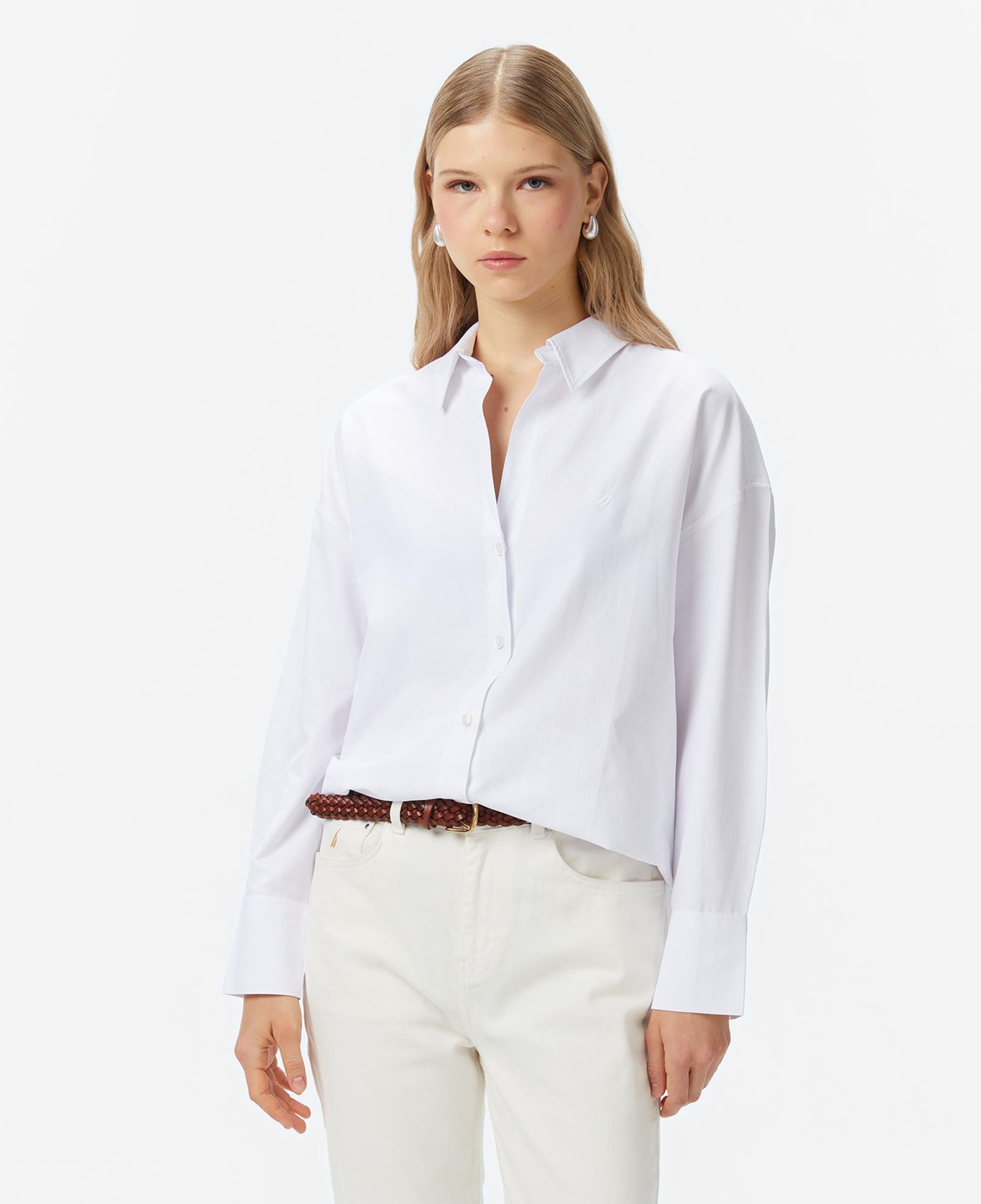 Nautica Kadın Beyaz Oversize Gömlek